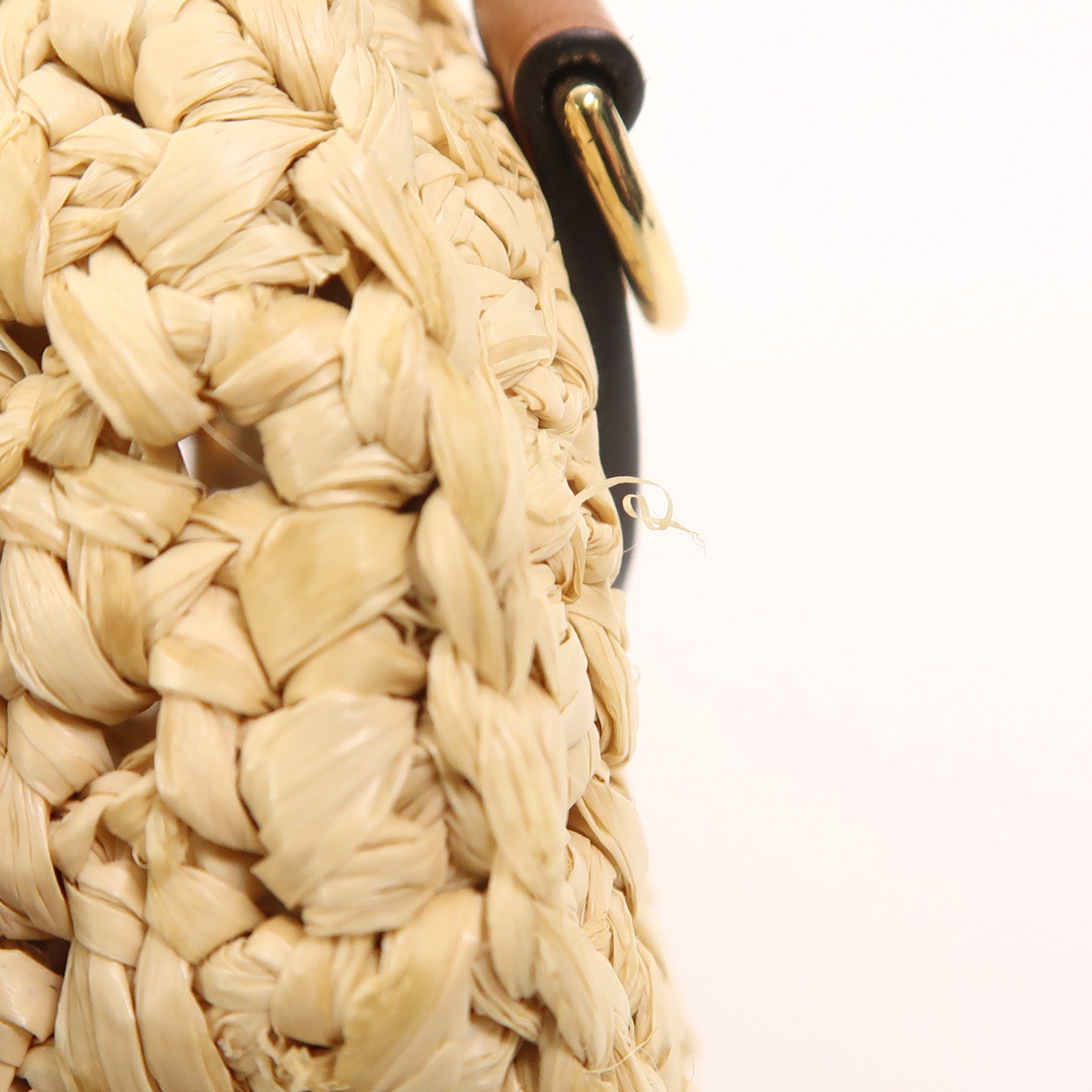 LOUIS VUITTON Raffia Nano Speedy金扣手挽肩背兩用袋