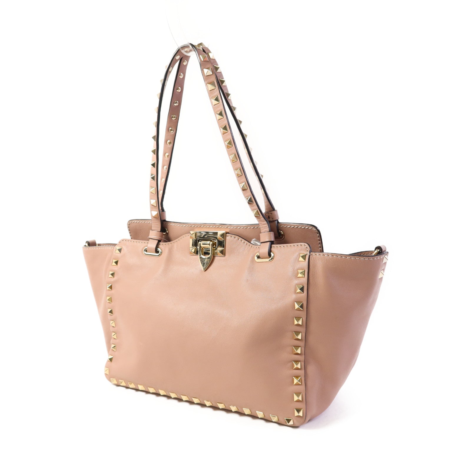 Valentino 牛皮皮革2 Way Shoulder金扣手挽肩背兩用袋