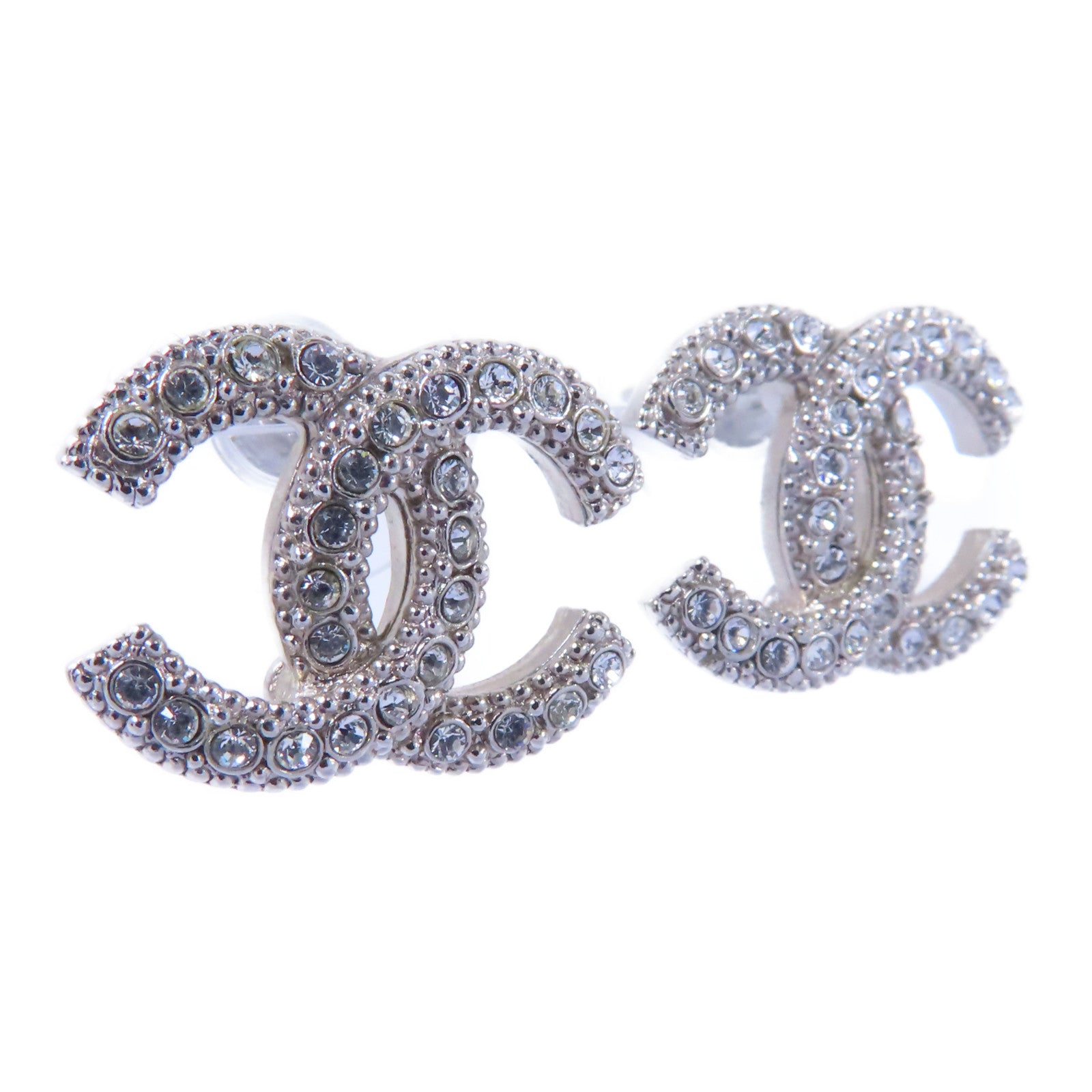 CHANEL PVC/金屬Earrings耳環銀色/透明