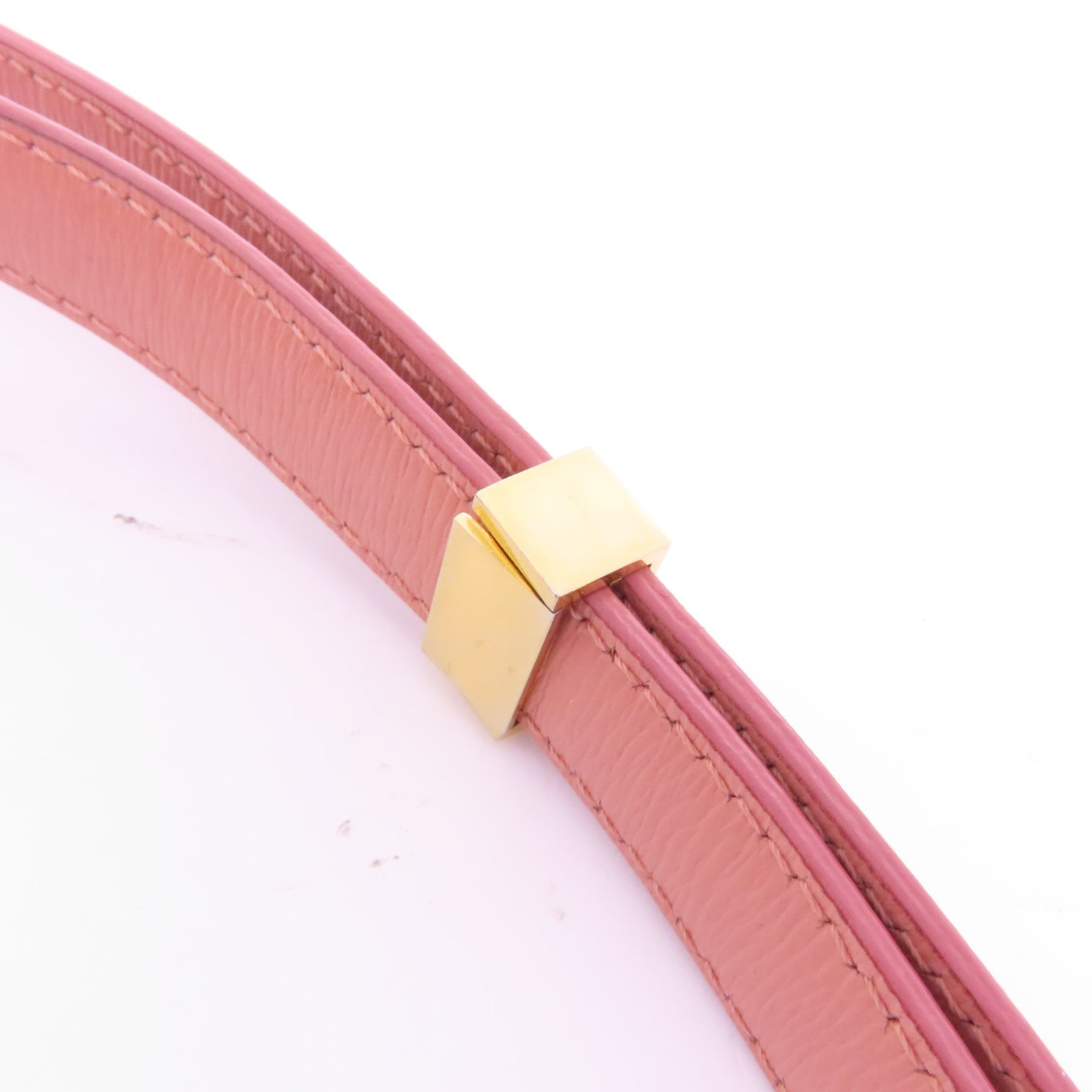 CELINE 【激減優惠】牛皮皮革Celine Box金扣肩背袋粉紅色