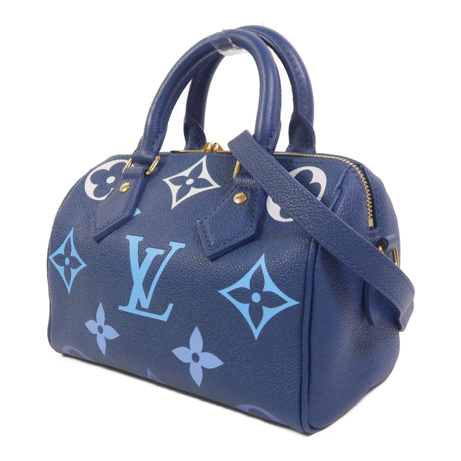 LOUIS VUITTON Monogram Empreinte Speedy Bandouliere 20手挽肩背兩用袋