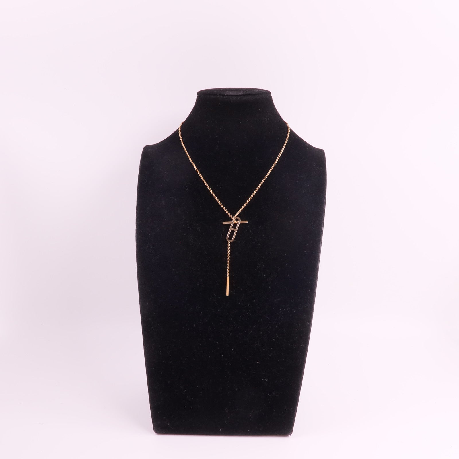 HERMES 18K玫瑰金Chaine d'ancre Necklace項鍊