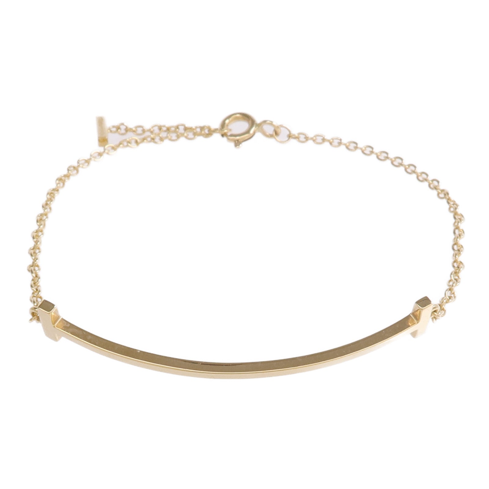 TIFFANY＆CO 18K黃金T Smile Bracelet手鏈