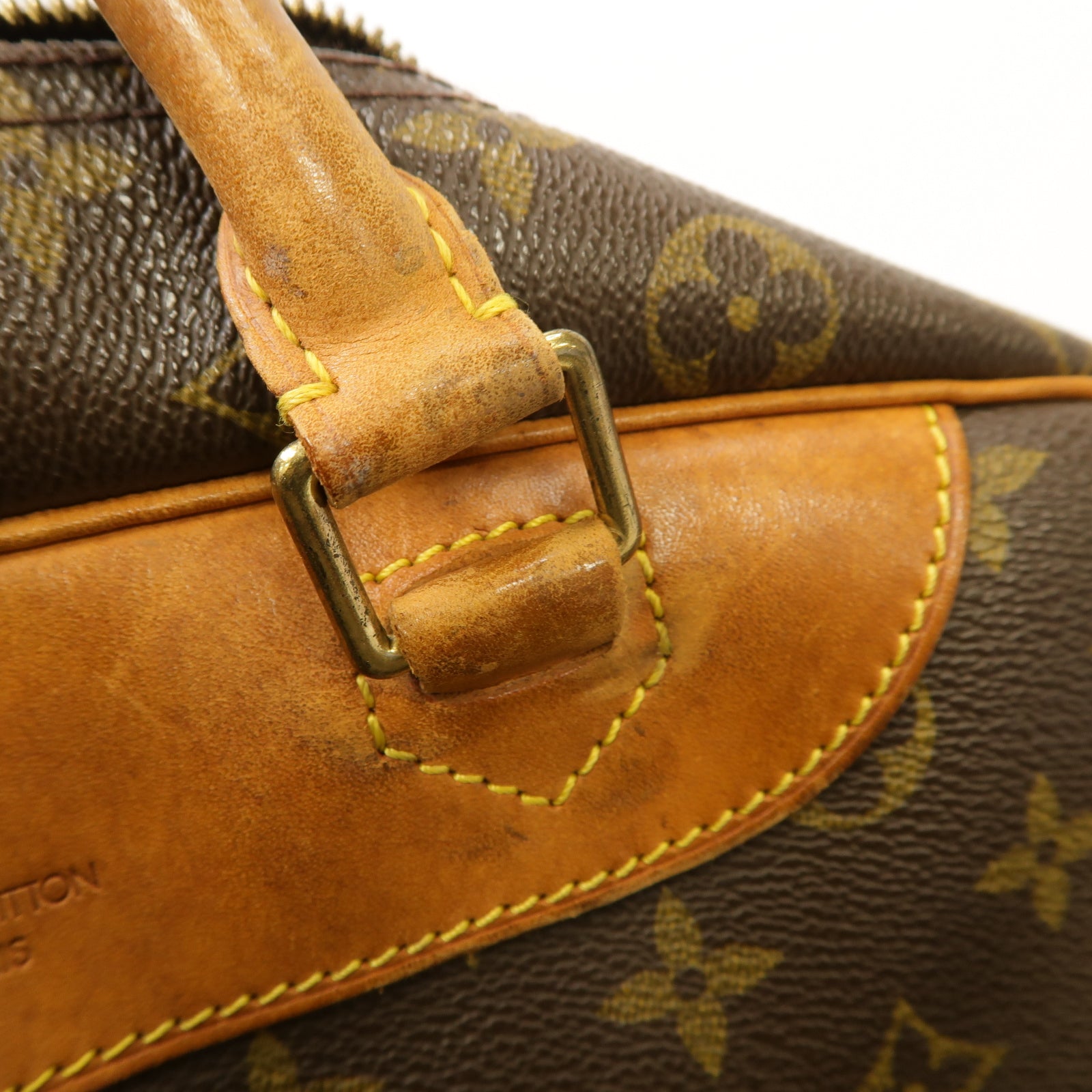 LOUIS VUITTON 【激減優惠】Monogram Hand Bag金扣手挽袋啡色