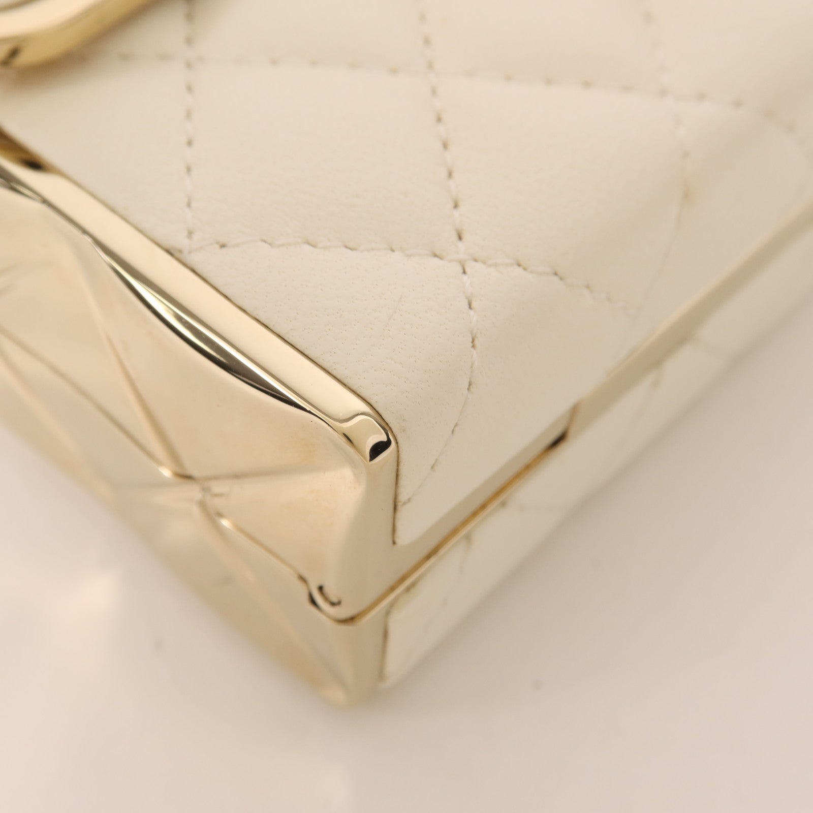 CHANEL 羊皮皮革Evening Bag金扣鏈帶肩背袋