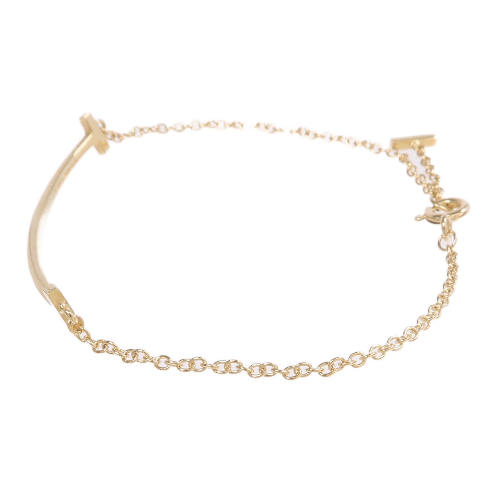 TIFFANY＆CO 18K黃金T Smile Bracelet手鏈