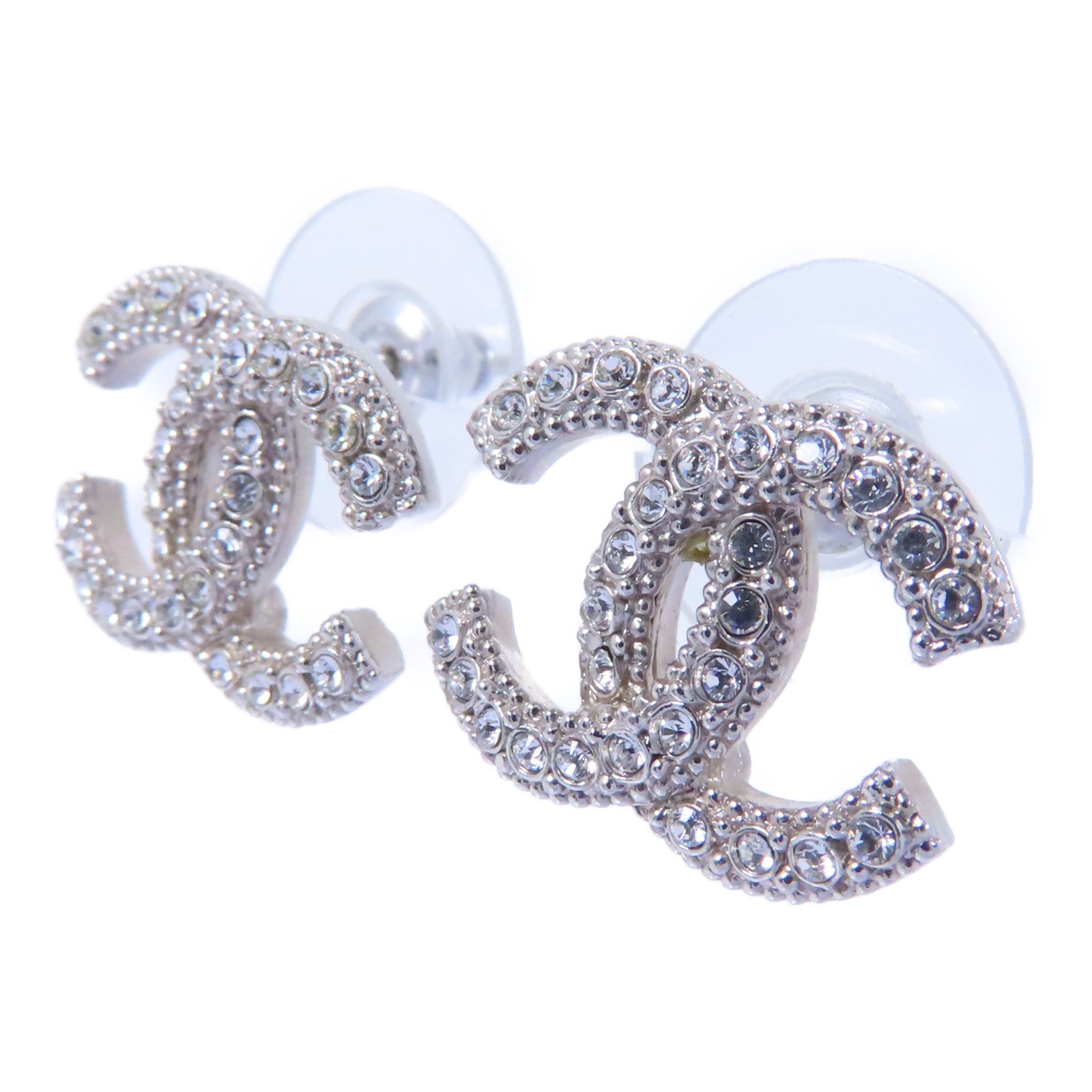 CHANEL PVC/金屬Earrings耳環銀色/透明