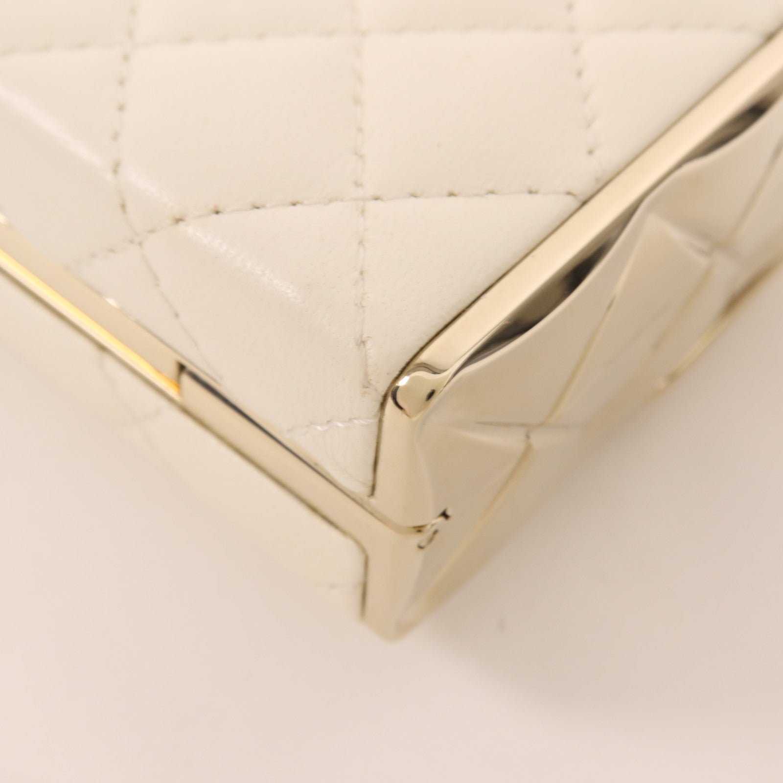 CHANEL 羊皮皮革Evening Bag金扣鏈帶肩背袋