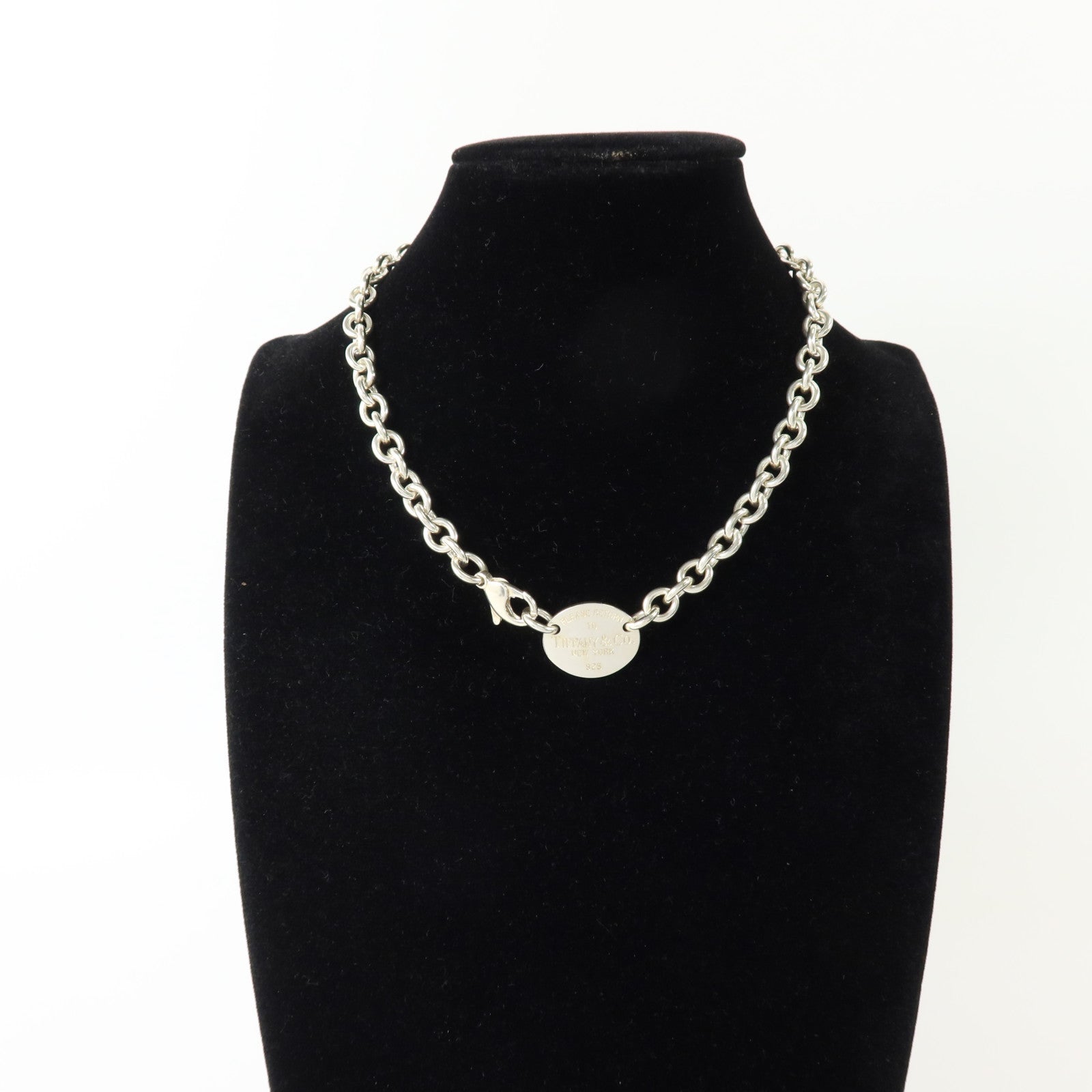 TIFFANY＆CO 925純銀Return to Oval Tag項鏈