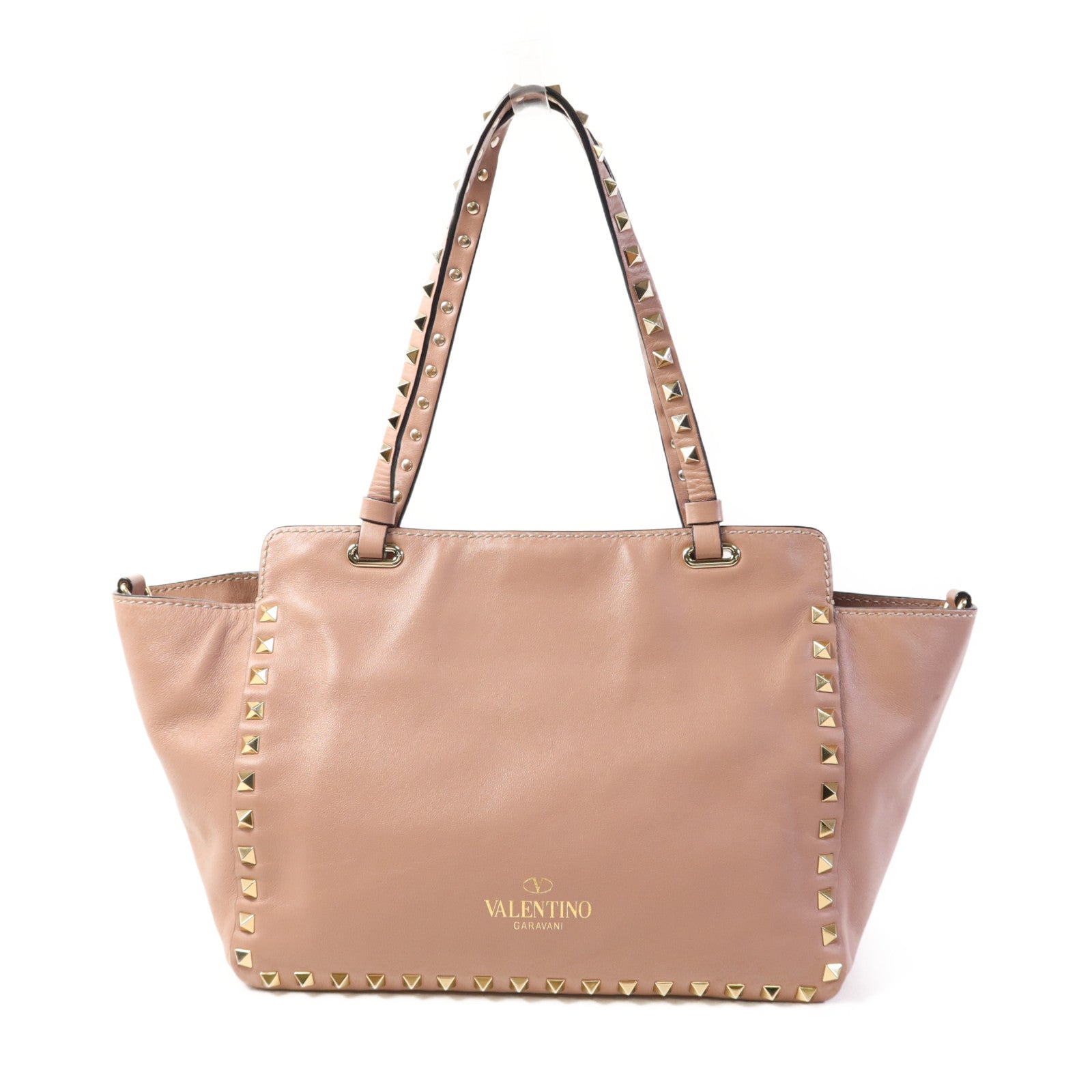 Valentino 牛皮皮革2 Way Shoulder金扣手挽肩背兩用袋