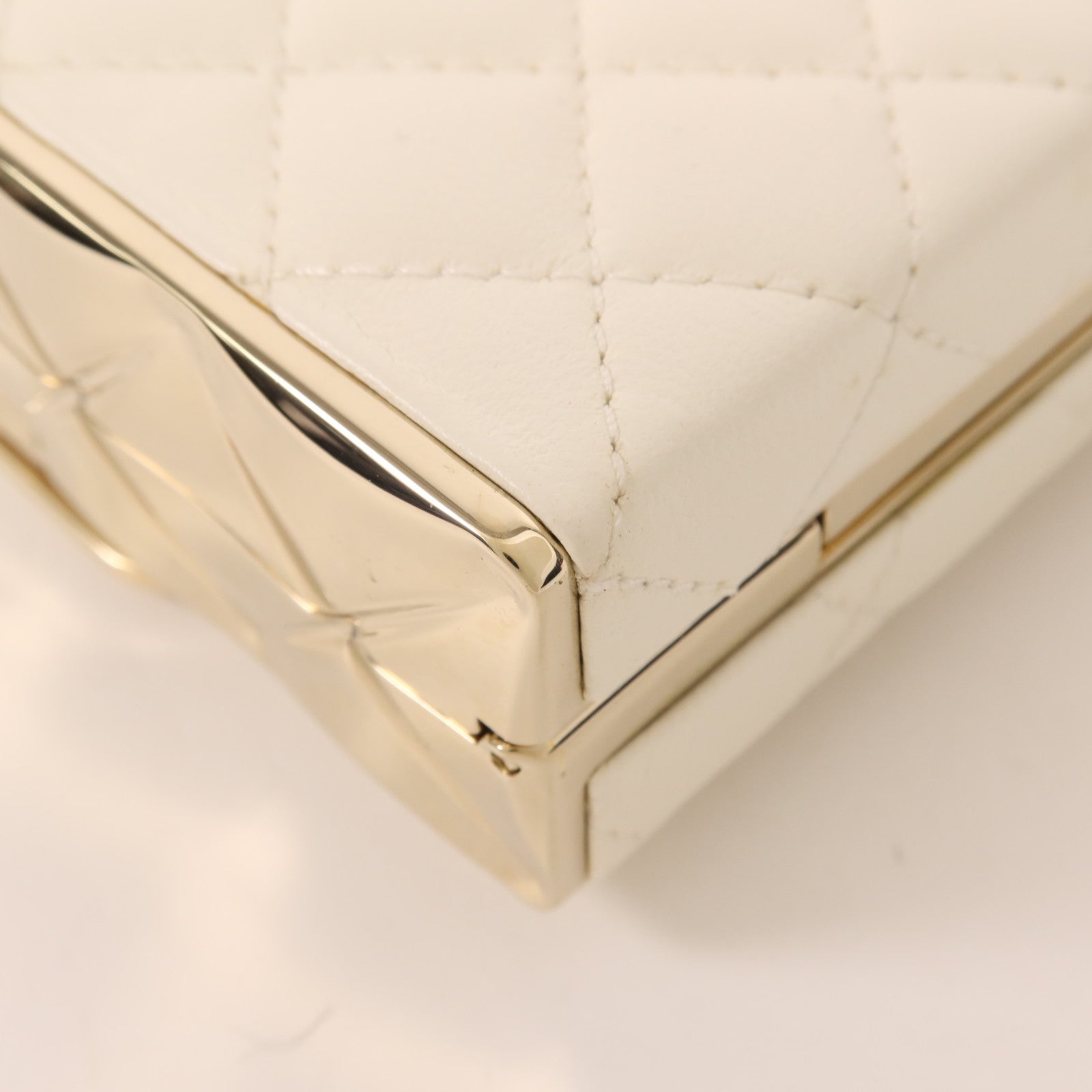 CHANEL 羊皮皮革Evening Bag金扣鏈帶肩背袋