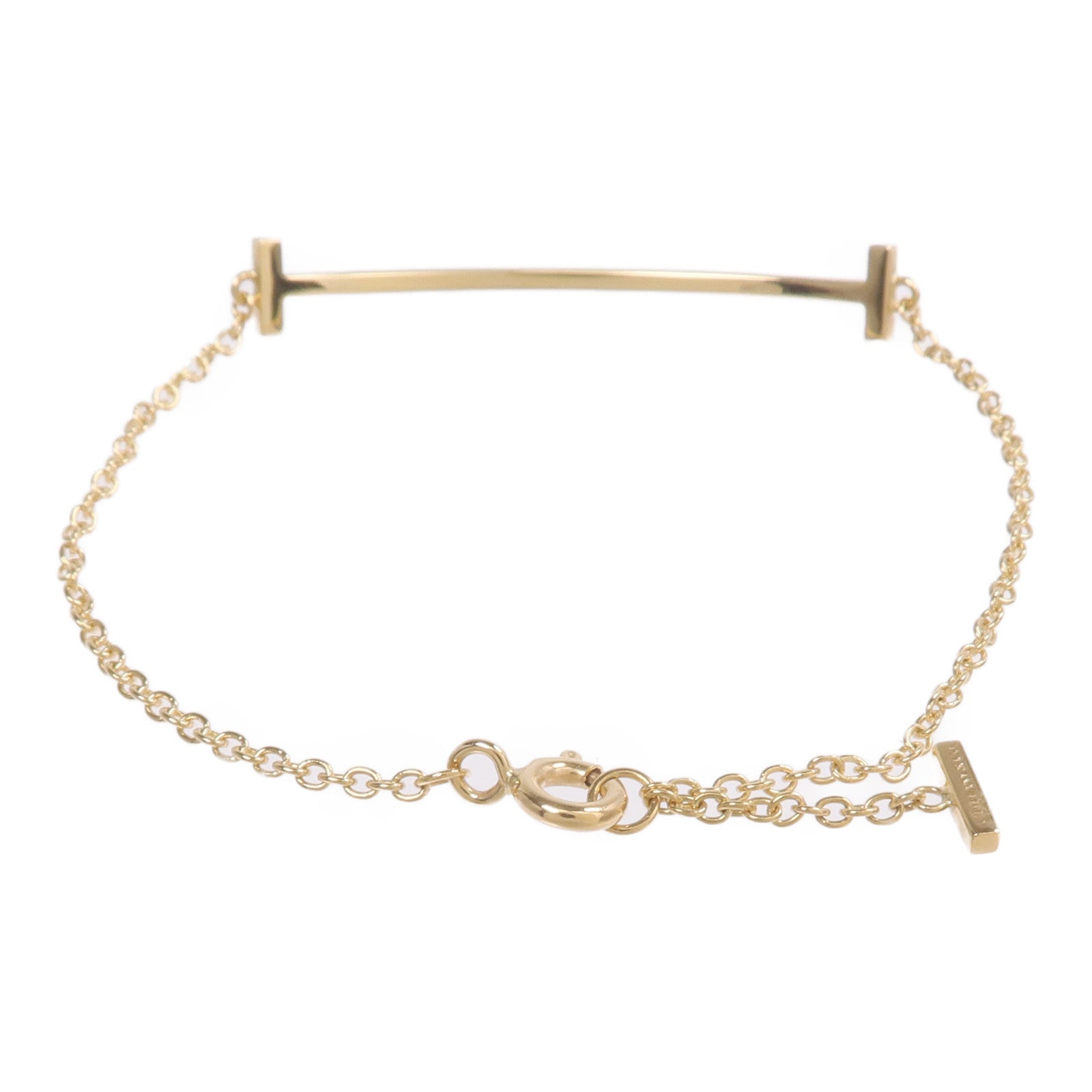 TIFFANY＆CO 18K黃金T Smile Bracelet手鏈