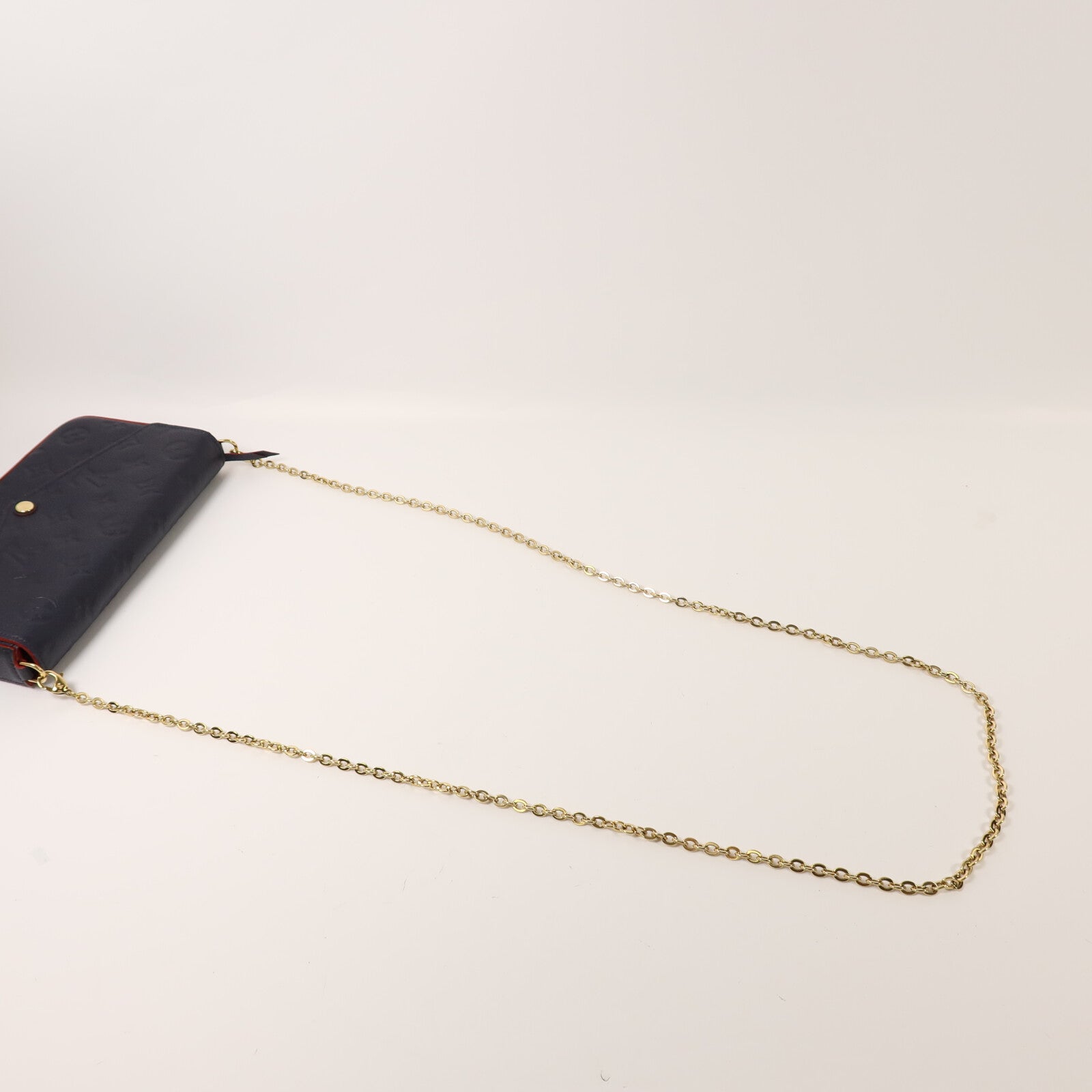 LOUIS VUITTON Monogram Empreinte Pochette Felicie金扣鏈帶肩背袋
