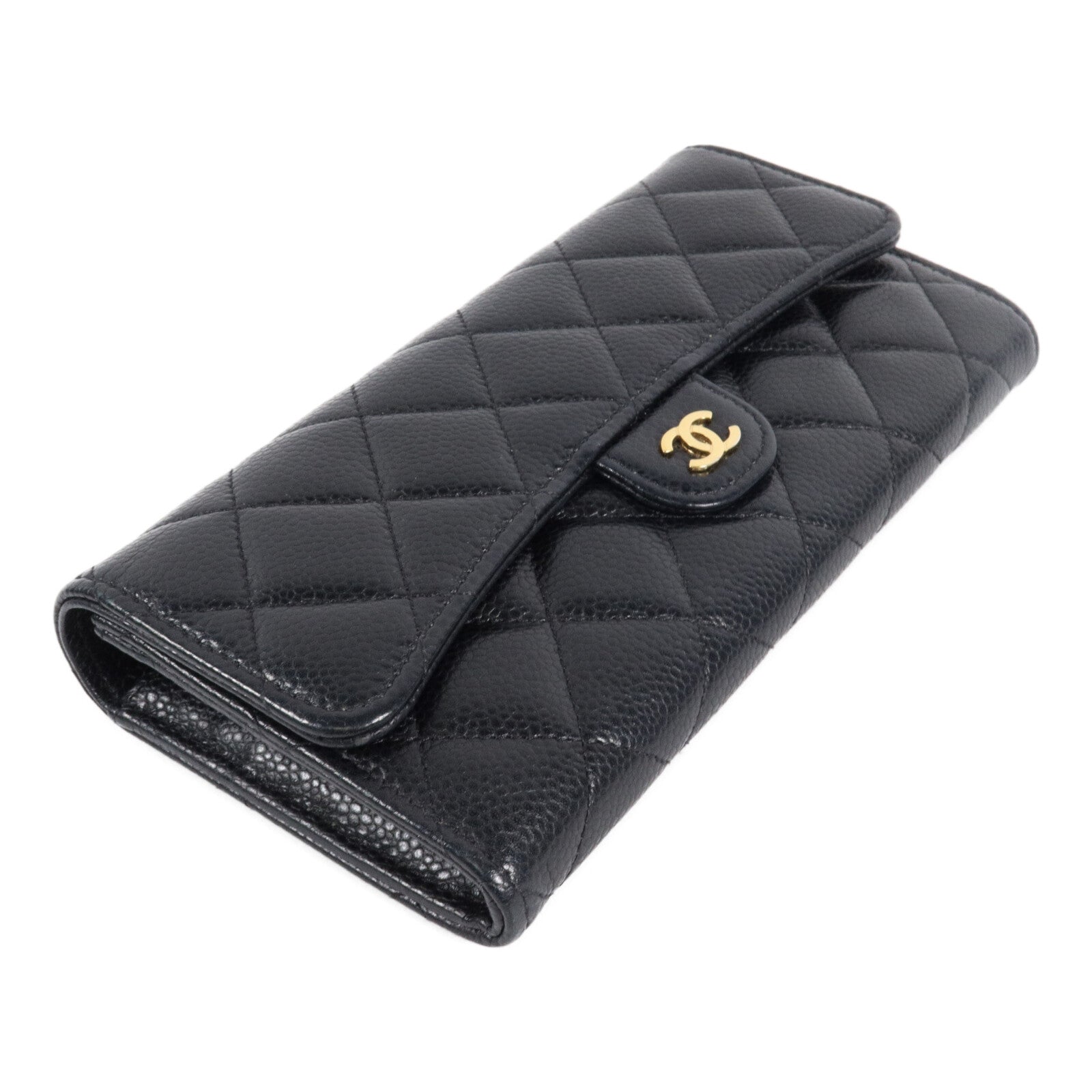 CHANEL 牛皮皮革Classic Long Flap Wallet長錢包