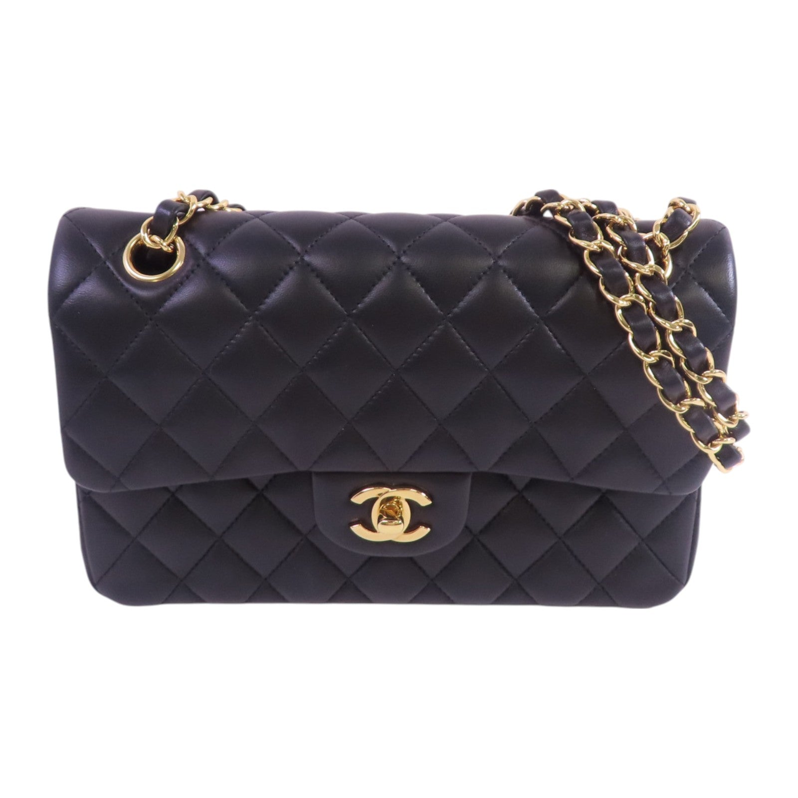 CHANEL 牛皮皮革Classic 23金扣鏈帶肩背袋