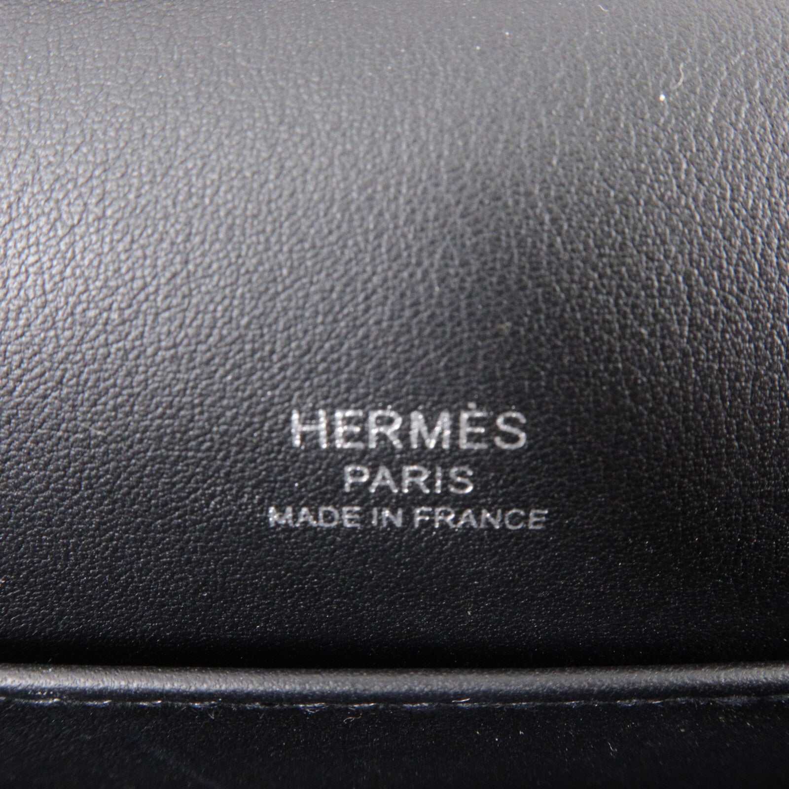 HERMES Chevre皮革Geta Bicolor肩背袋Noir