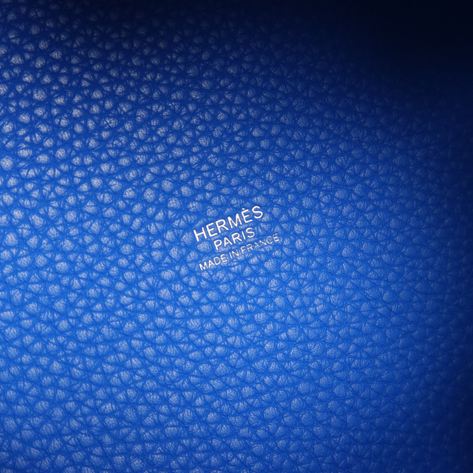 HERMES Clemence皮革Picotin MM手挽袋Bleu Hydra
