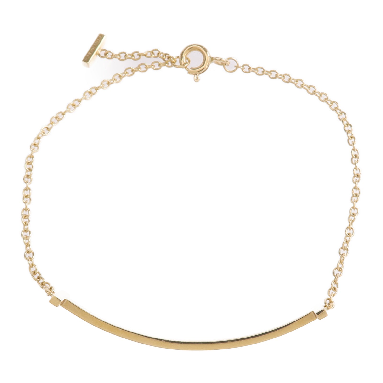 TIFFANY＆CO 18K黃金T Smile Bracelet手鏈