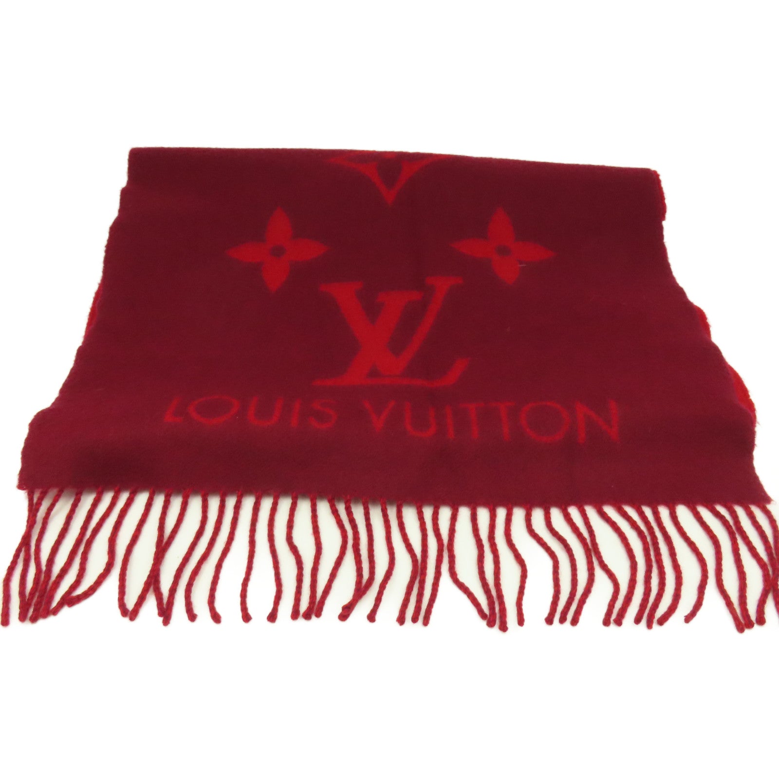 LOUIS VUITTON 【激減優惠】羊絨Reykjavik Scarf圍巾酒紅色