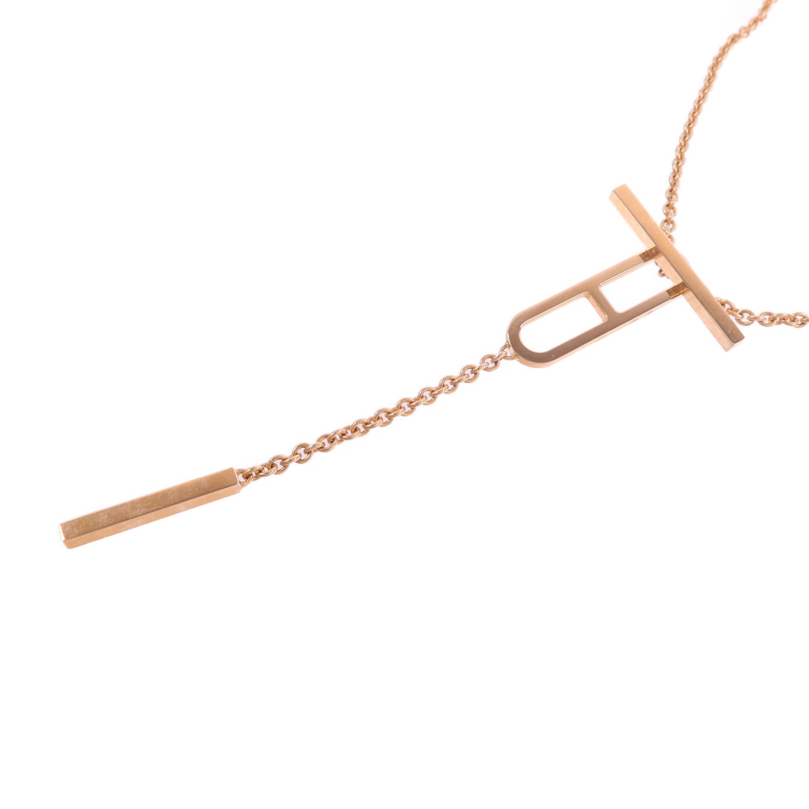 HERMES 18K玫瑰金Chaine d'ancre Necklace項鍊