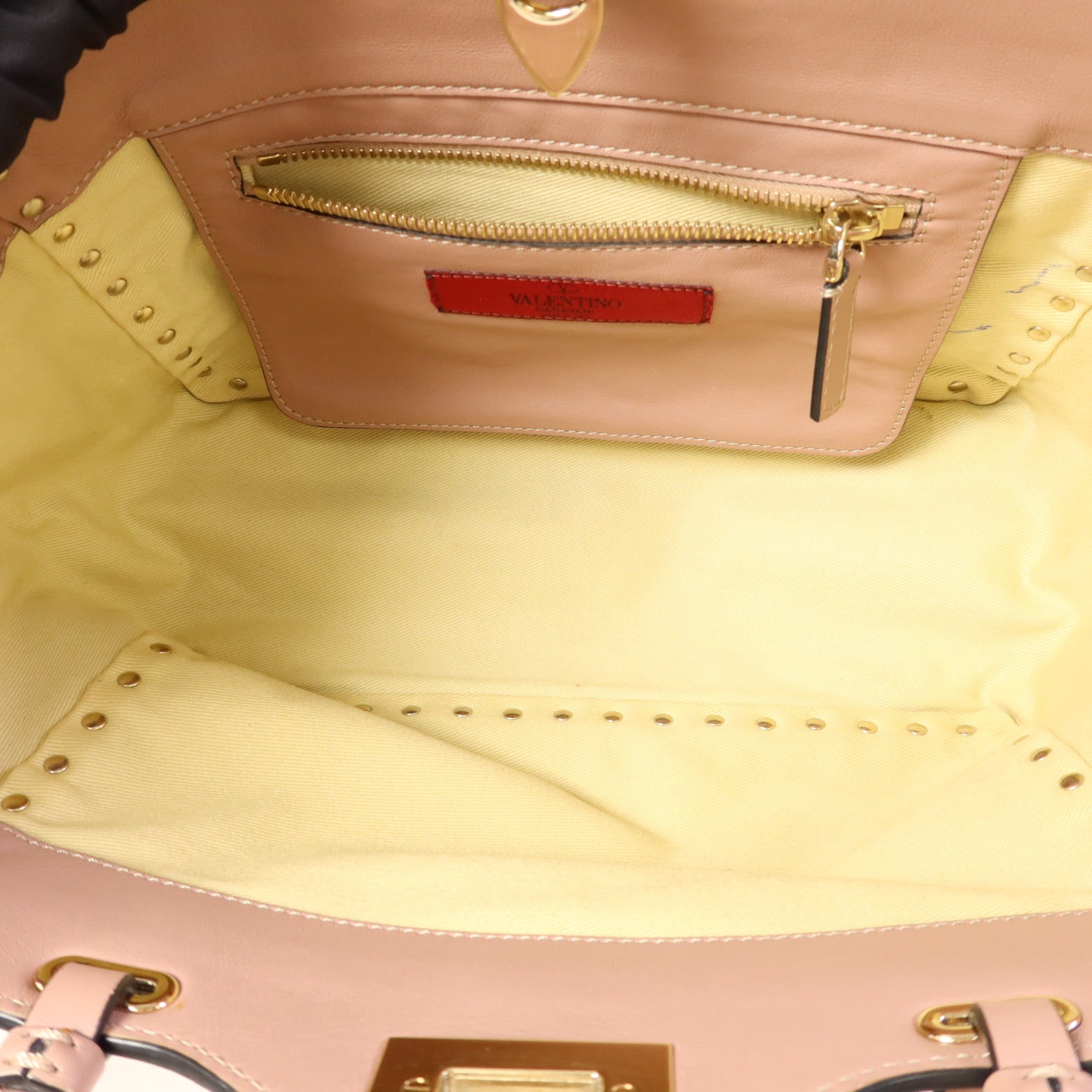 Valentino 牛皮皮革2 Way Shoulder金扣手挽肩背兩用袋