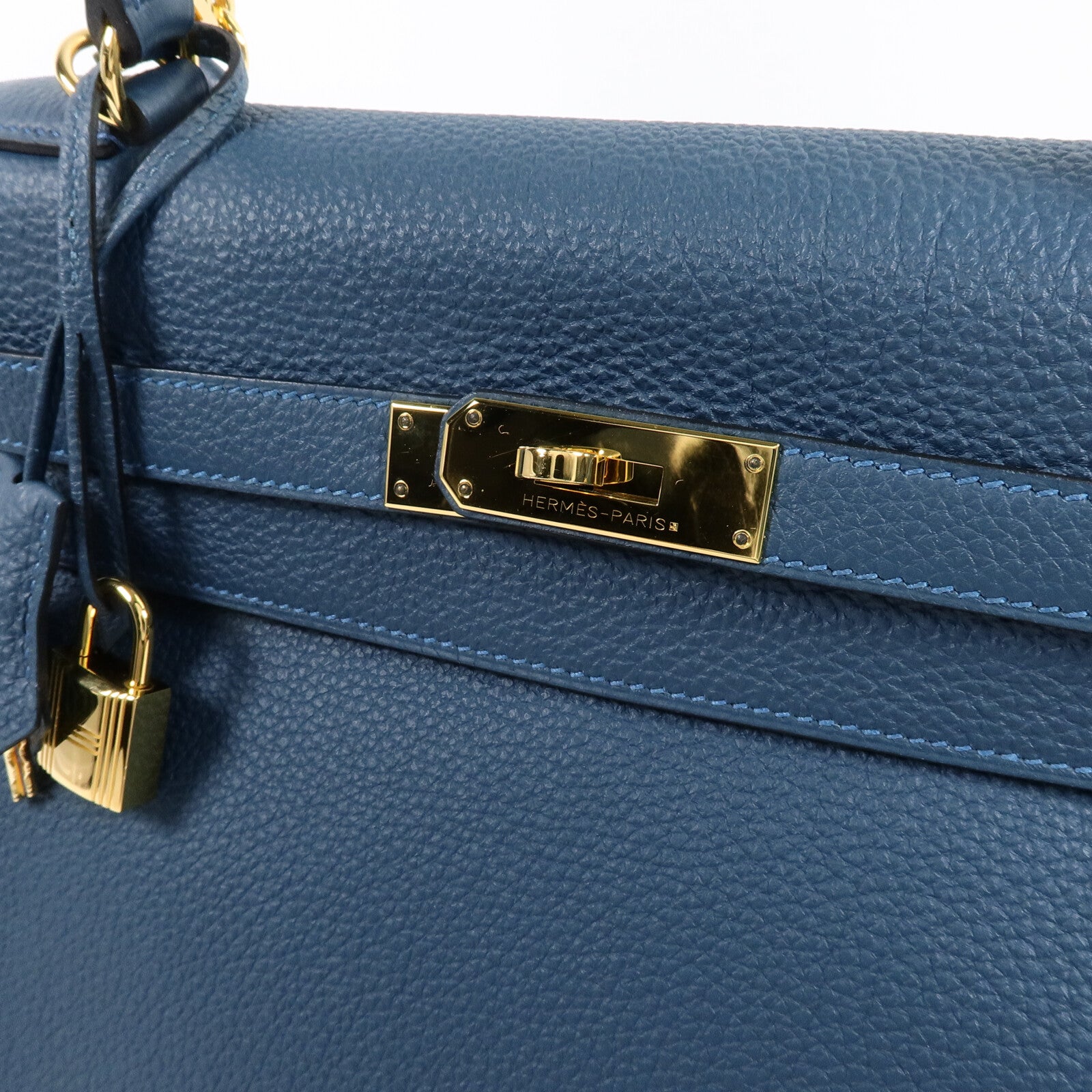 HERMES Togo皮革Kelly 35手挽肩背兩用袋Vert Bosphore