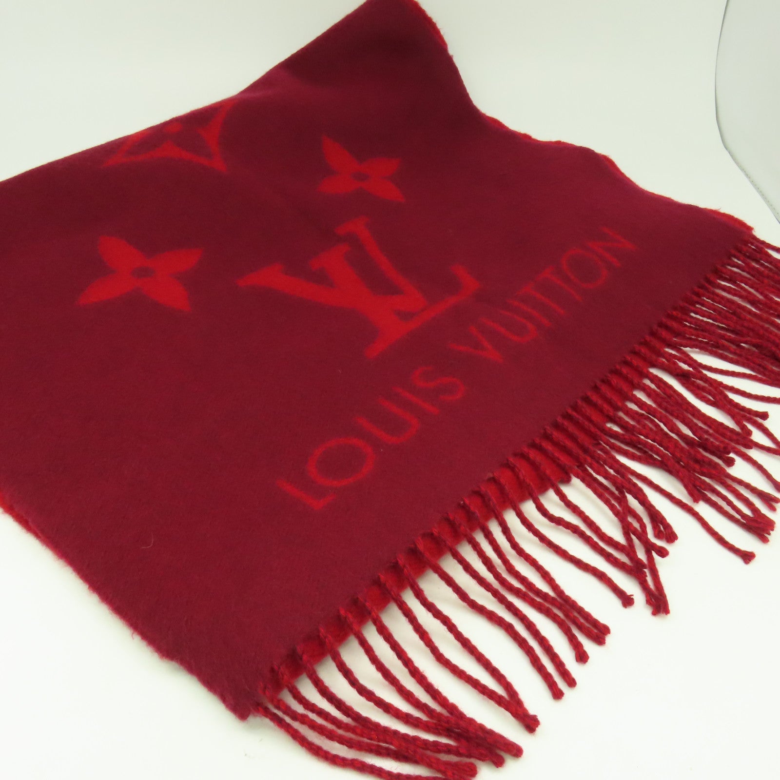 LOUIS VUITTON 【激減優惠】羊絨Reykjavik Scarf圍巾酒紅色