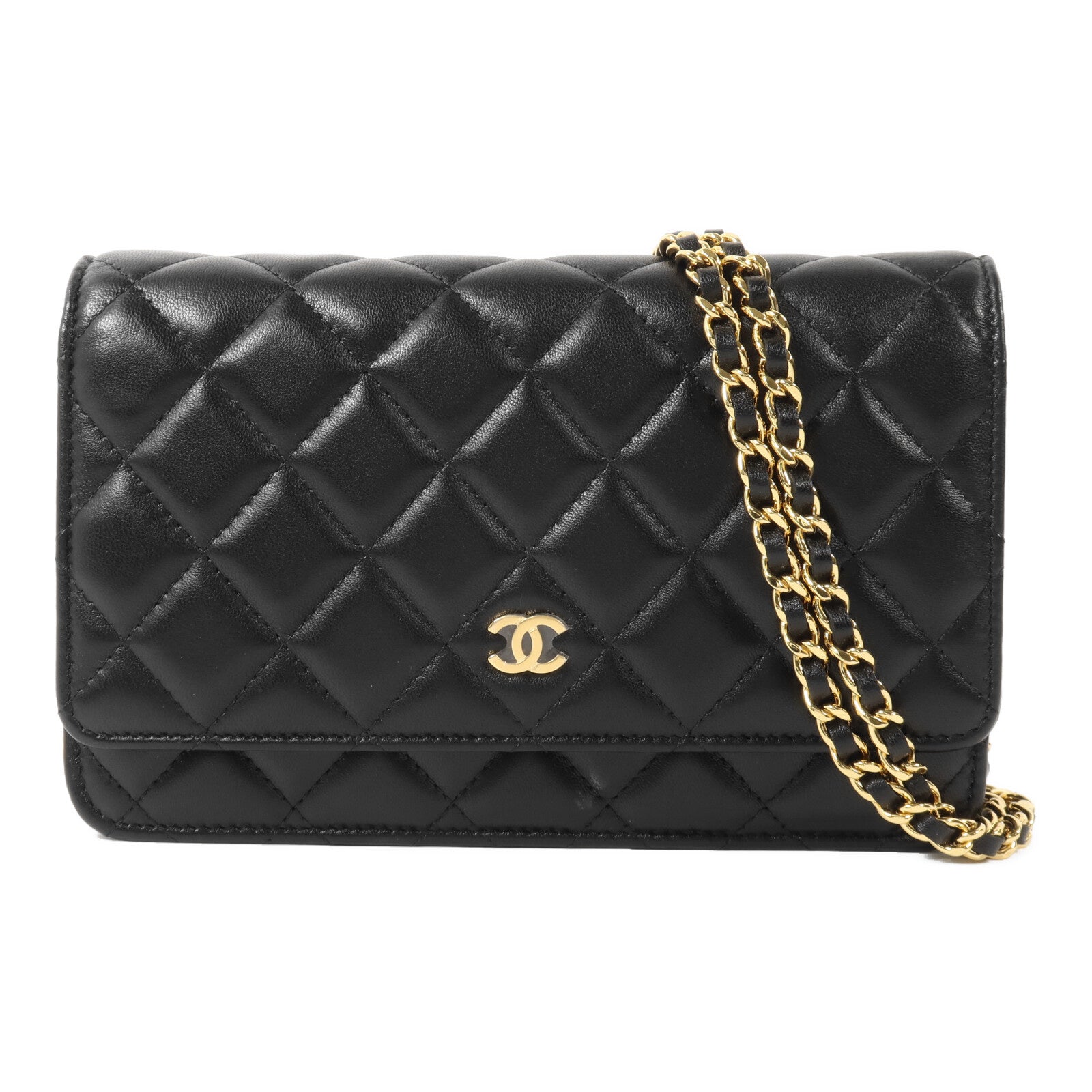 CHANEL 羊皮皮革WOC Wallet On Chain鏈帶肩背袋