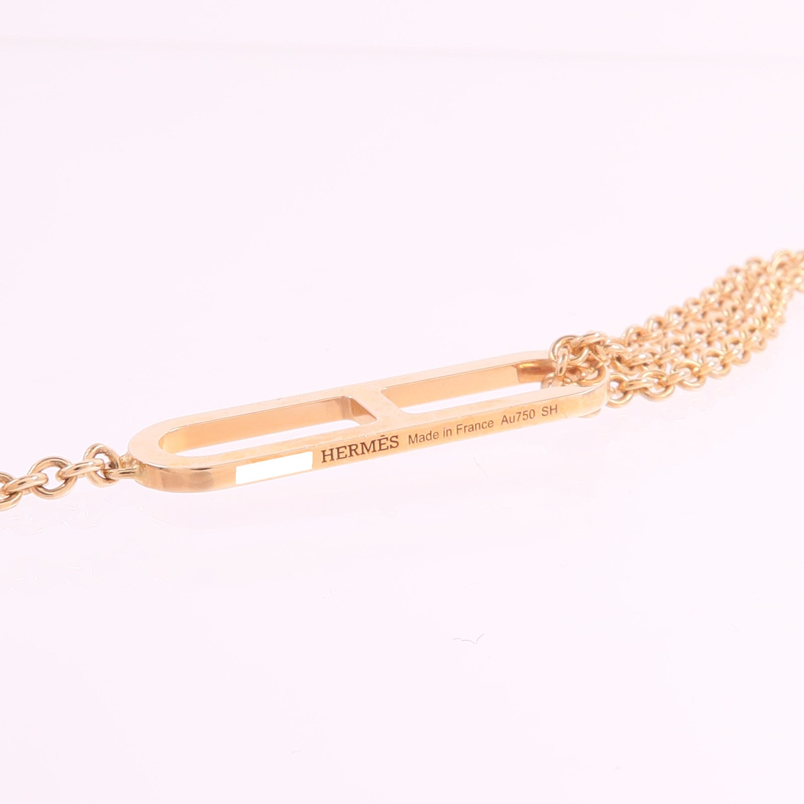 HERMES 18K玫瑰金Chaine d'ancre Necklace項鍊