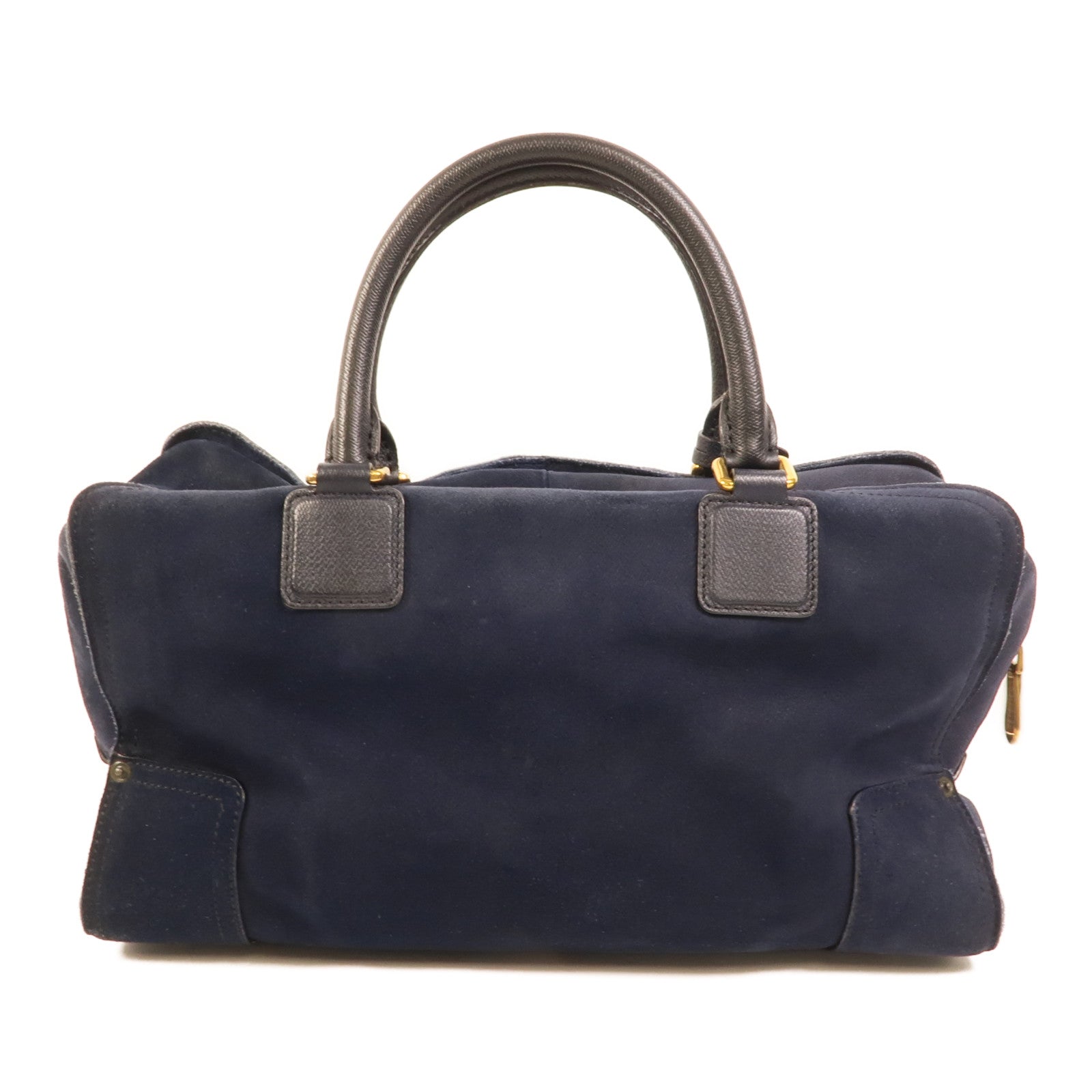 LOEWE 麂皮皮革Amazona手挽袋