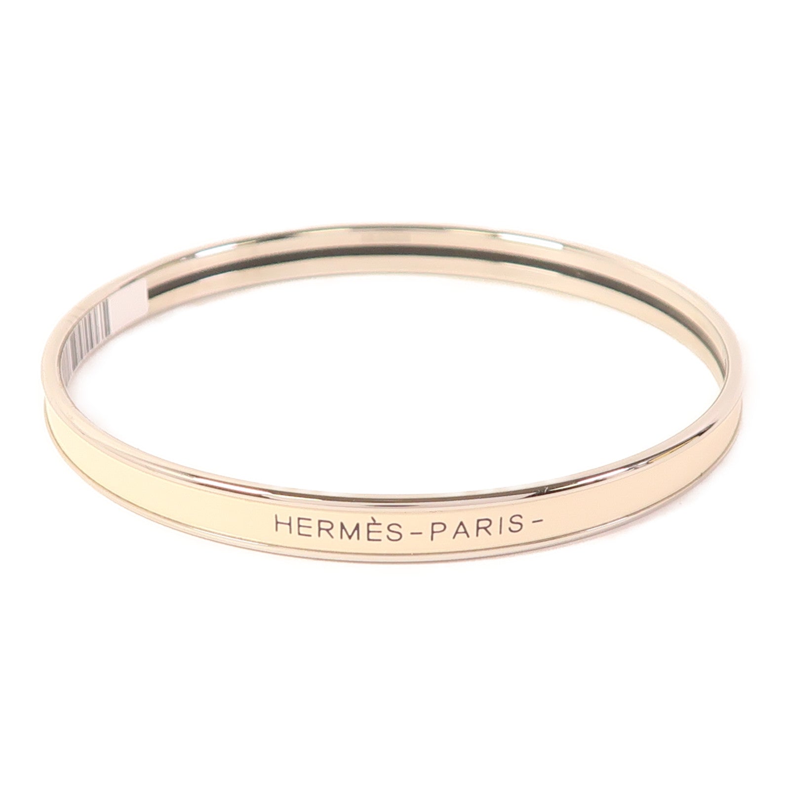 HERMES 金屬/琺瑯Uni Bangle手鐲Creme