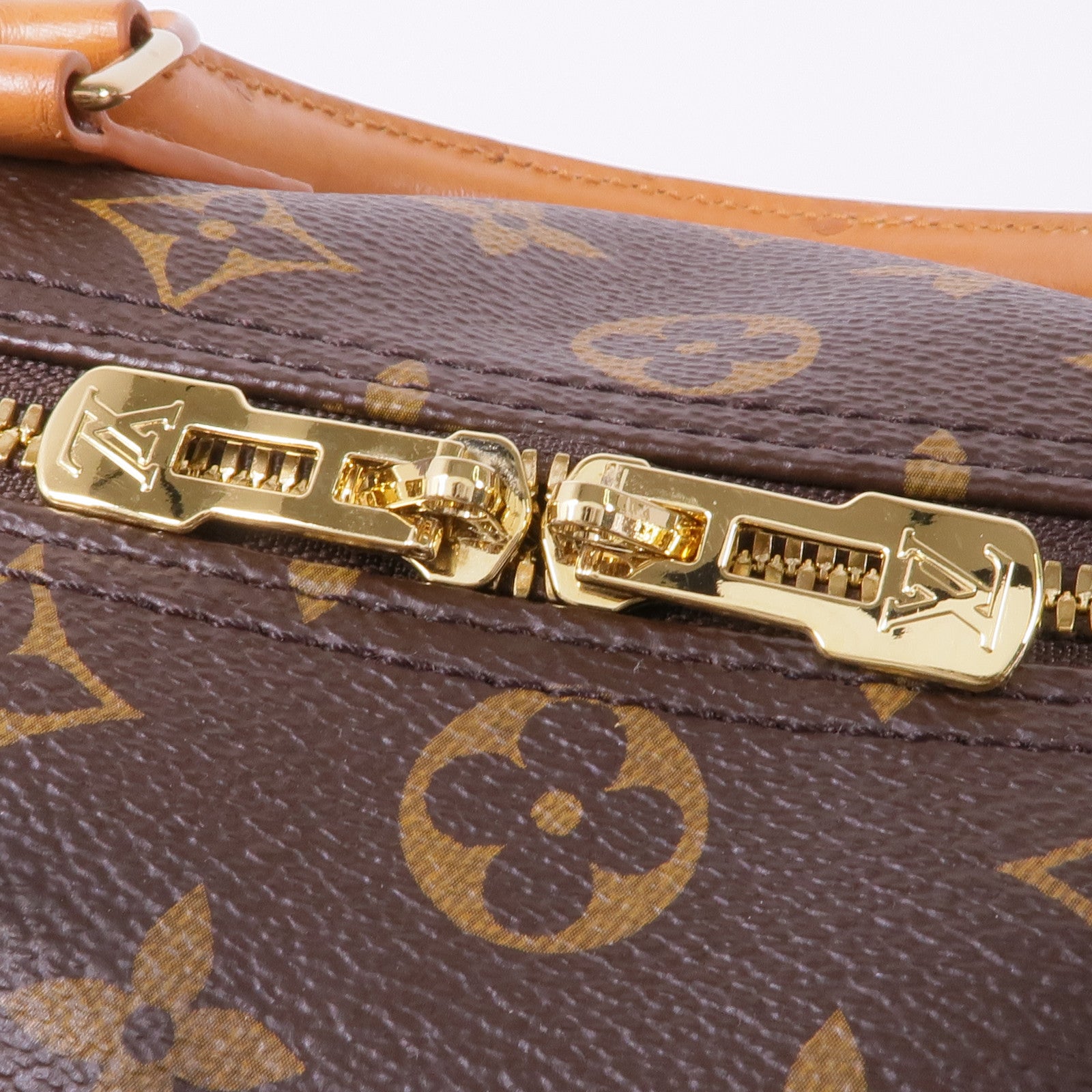 LOUIS VUITTON Monogram/鴕鳥皮革Speedy Soft 30 Boho金扣手挽肩背兩用袋