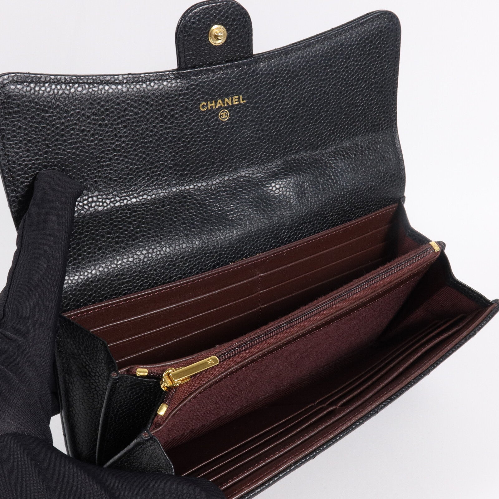 CHANEL 牛皮皮革Classic Long Flap Wallet長錢包