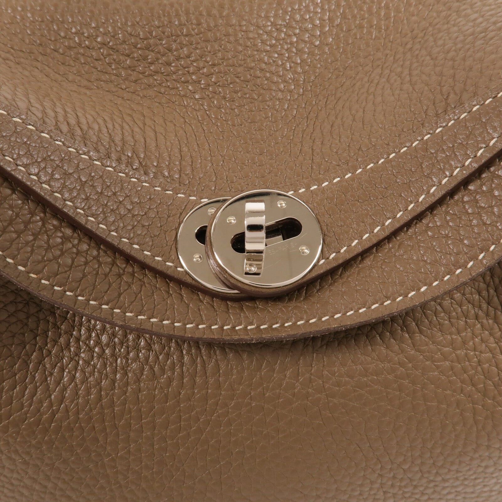 HERMES Clemence皮革Lindy 26手挽肩背兩用袋Etoupe