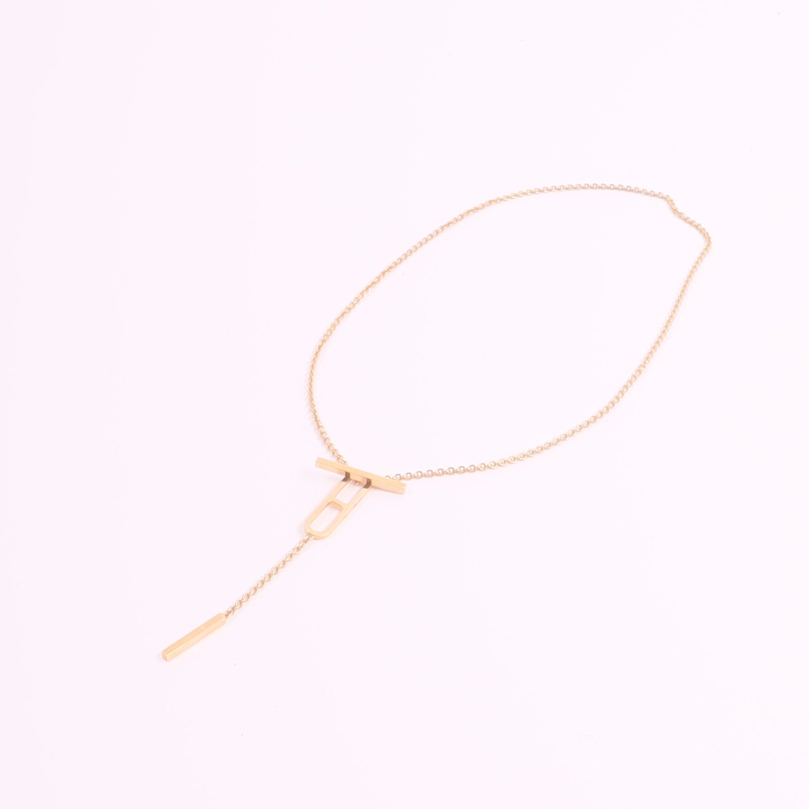 HERMES 18K玫瑰金Chaine d'ancre Necklace項鍊