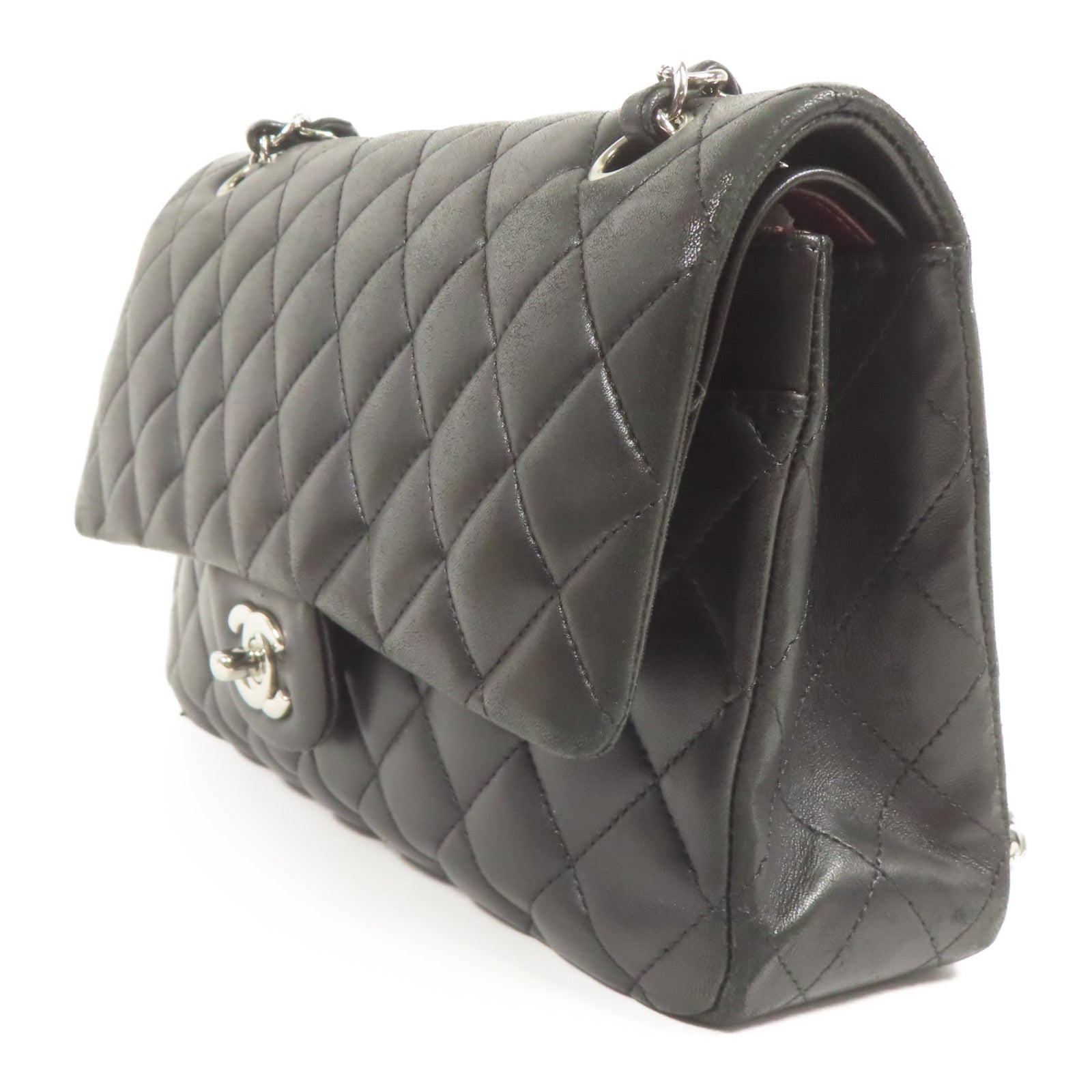 CHANEL 【激減優惠】羊皮皮革Classic 25銀扣鏈帶肩背袋