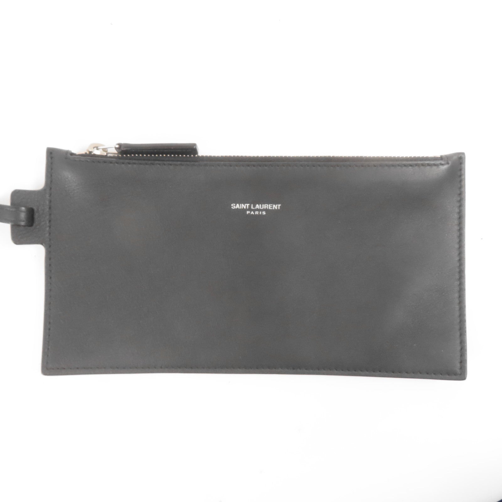 SAINT LAURENT 帆布Rive Gauche Bucket Shoulder Bag銀扣肩背袋