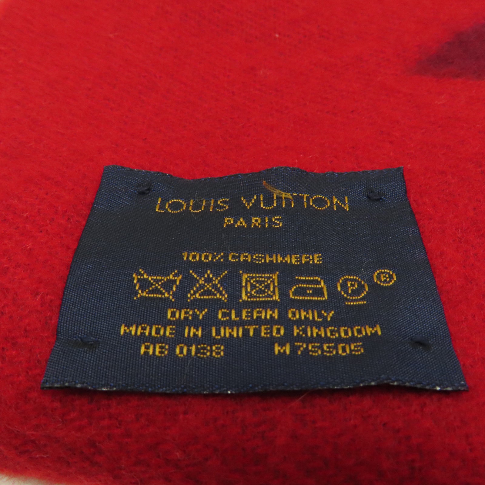 LOUIS VUITTON 【激減優惠】羊絨Reykjavik Scarf圍巾酒紅色