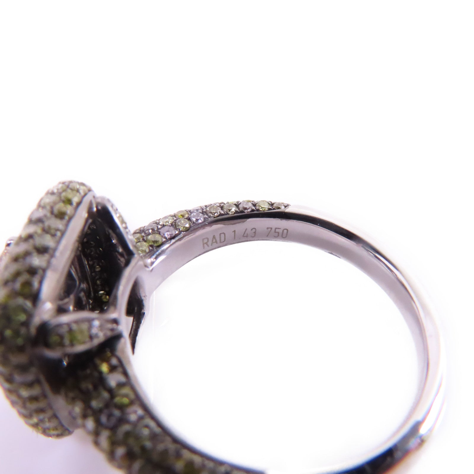 JEWELRY 【激減優惠】18K白金/黃鑽石Brown Diamond Ring戒指US#5.25