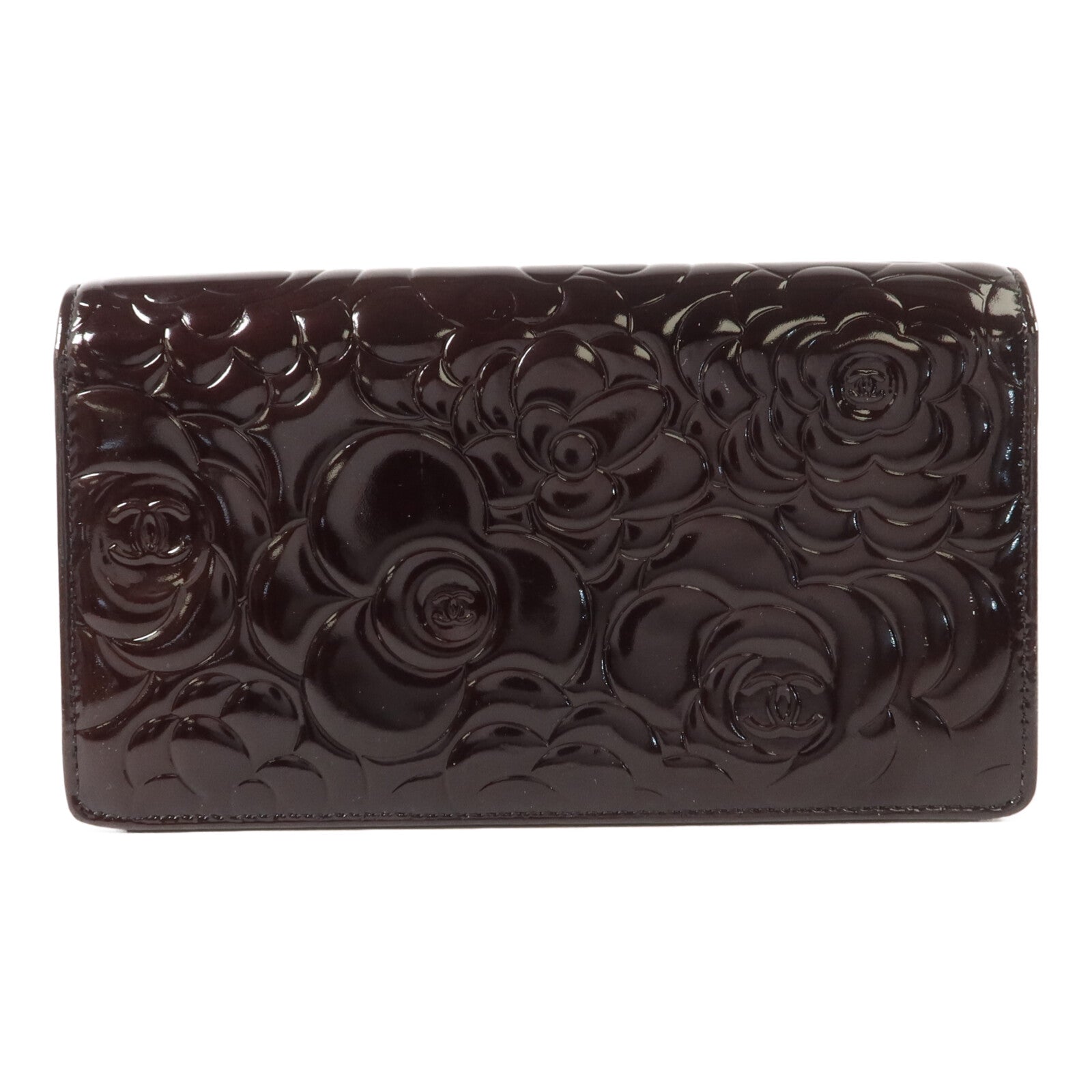 CHANEL 漆皮皮革Long Bifold Wallet長錢包