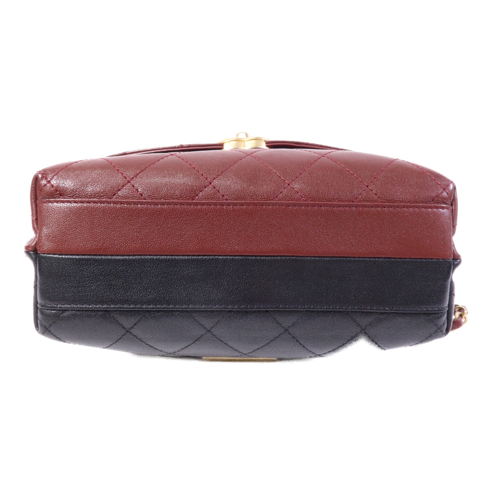 CHANEL 牛皮皮革Chain Shoulder Bag金扣鏈帶肩背袋