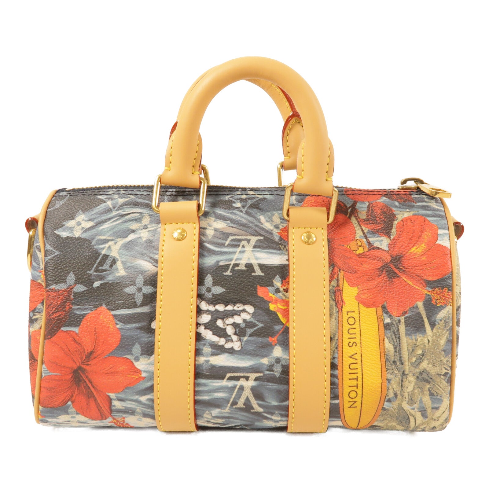 LOUIS VUITTON Surfing Monogram Keepall Bandouliere 25金扣手挽肩背兩用袋