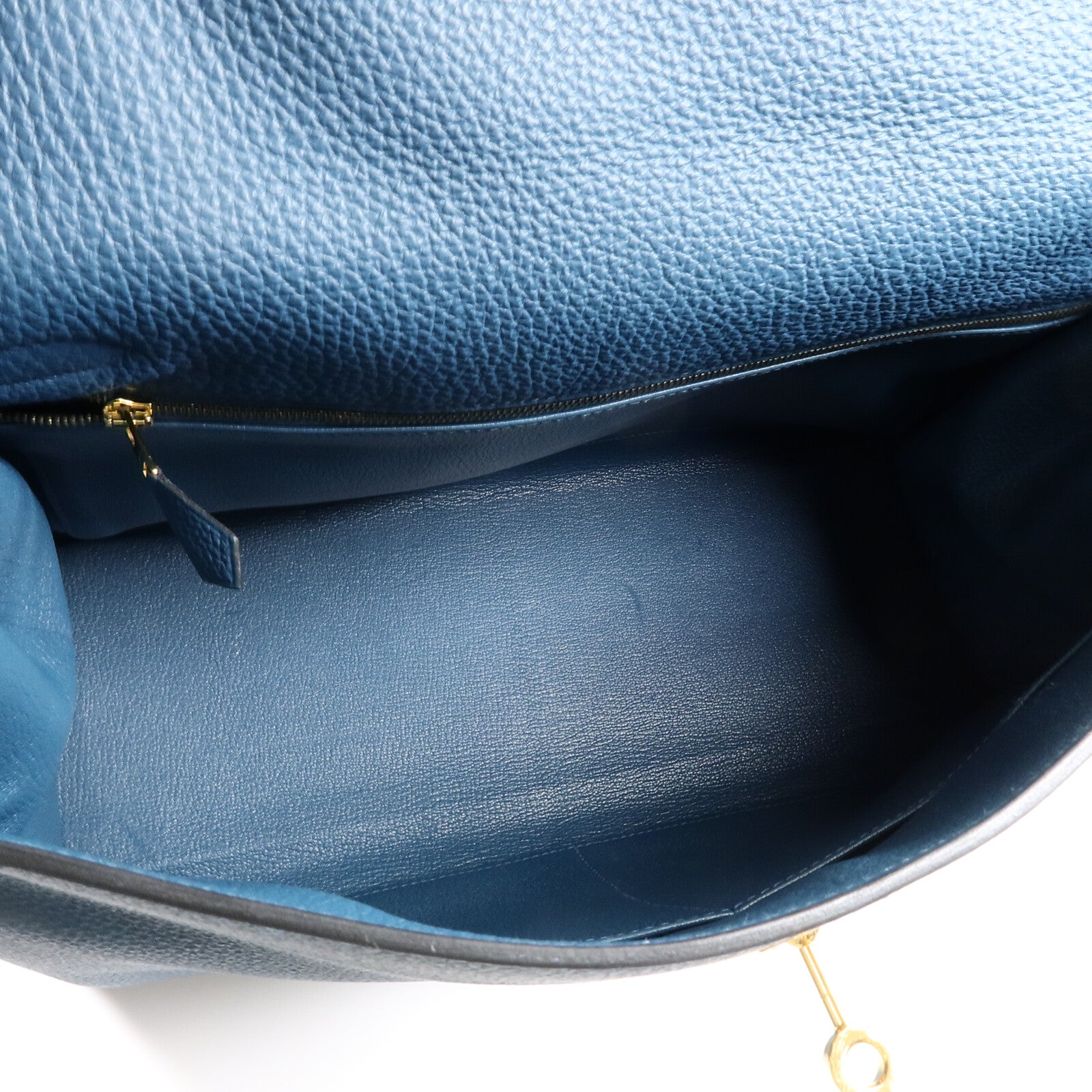 HERMES Togo皮革Kelly 35手挽肩背兩用袋Vert Bosphore
