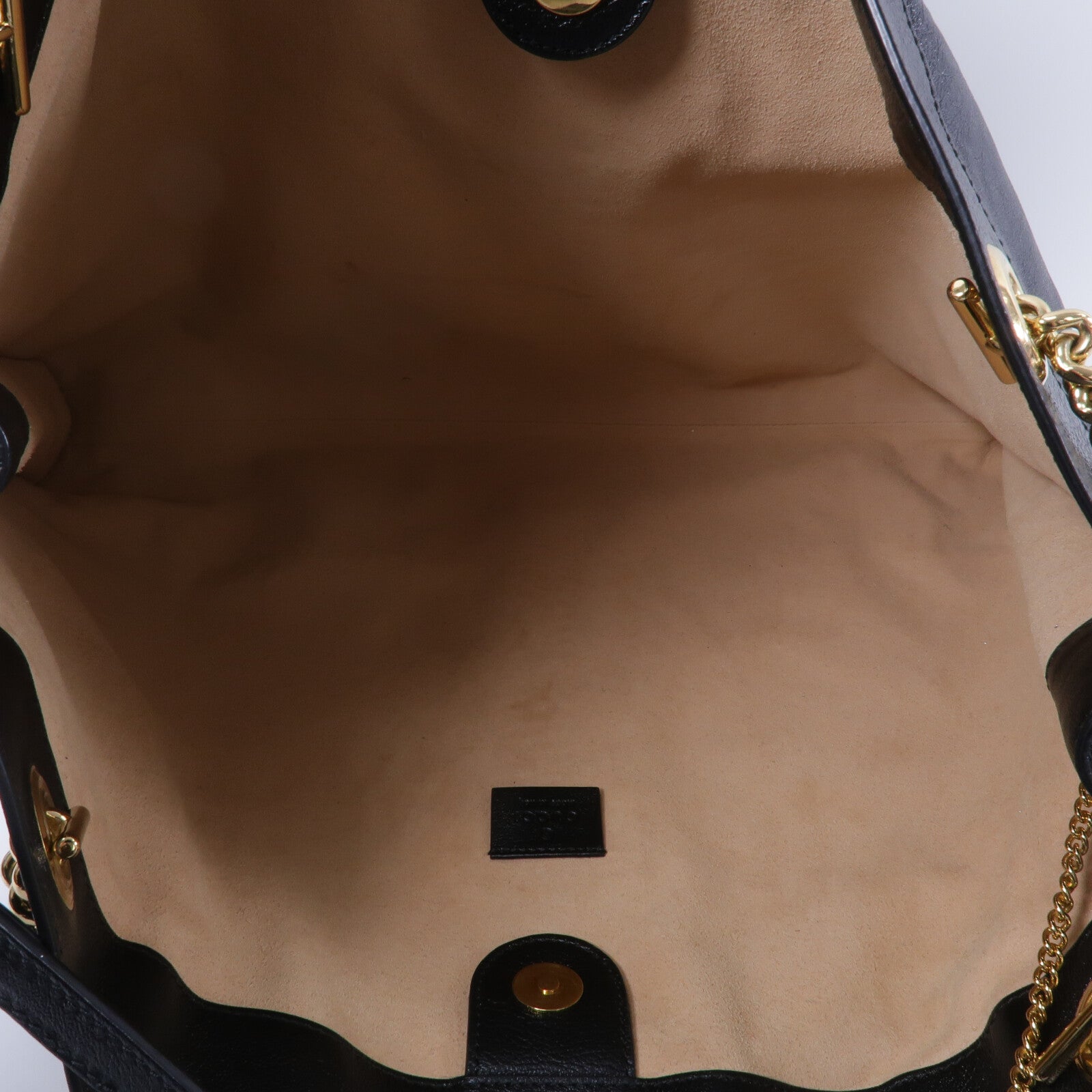 GUCCI 牛皮皮革Rajah Tote鏈帶手挽袋
