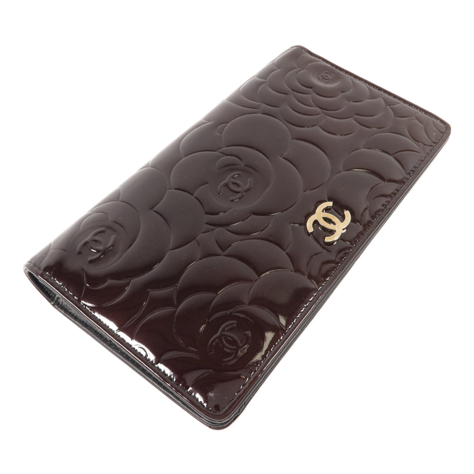 CHANEL 漆皮皮革Long Bifold Wallet長錢包