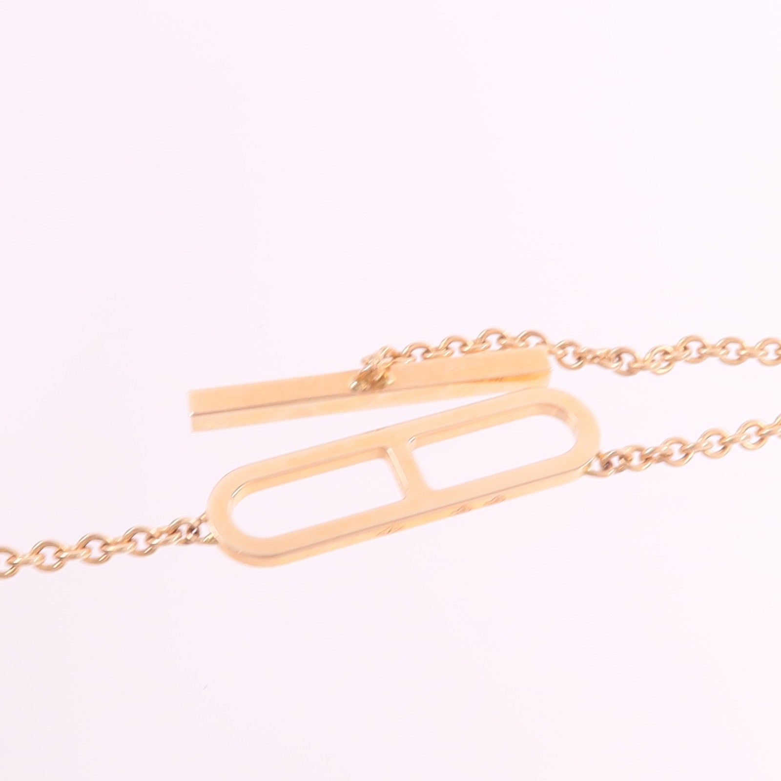HERMES 18K玫瑰金Chaine d'ancre Necklace項鍊