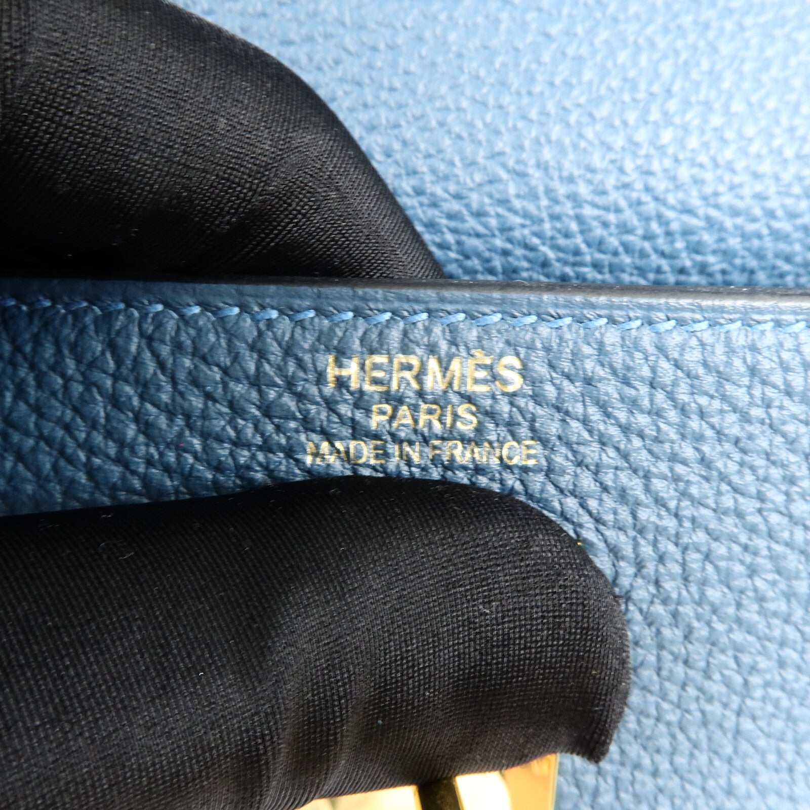 HERMES Togo皮革Kelly 35手挽肩背兩用袋Vert Bosphore