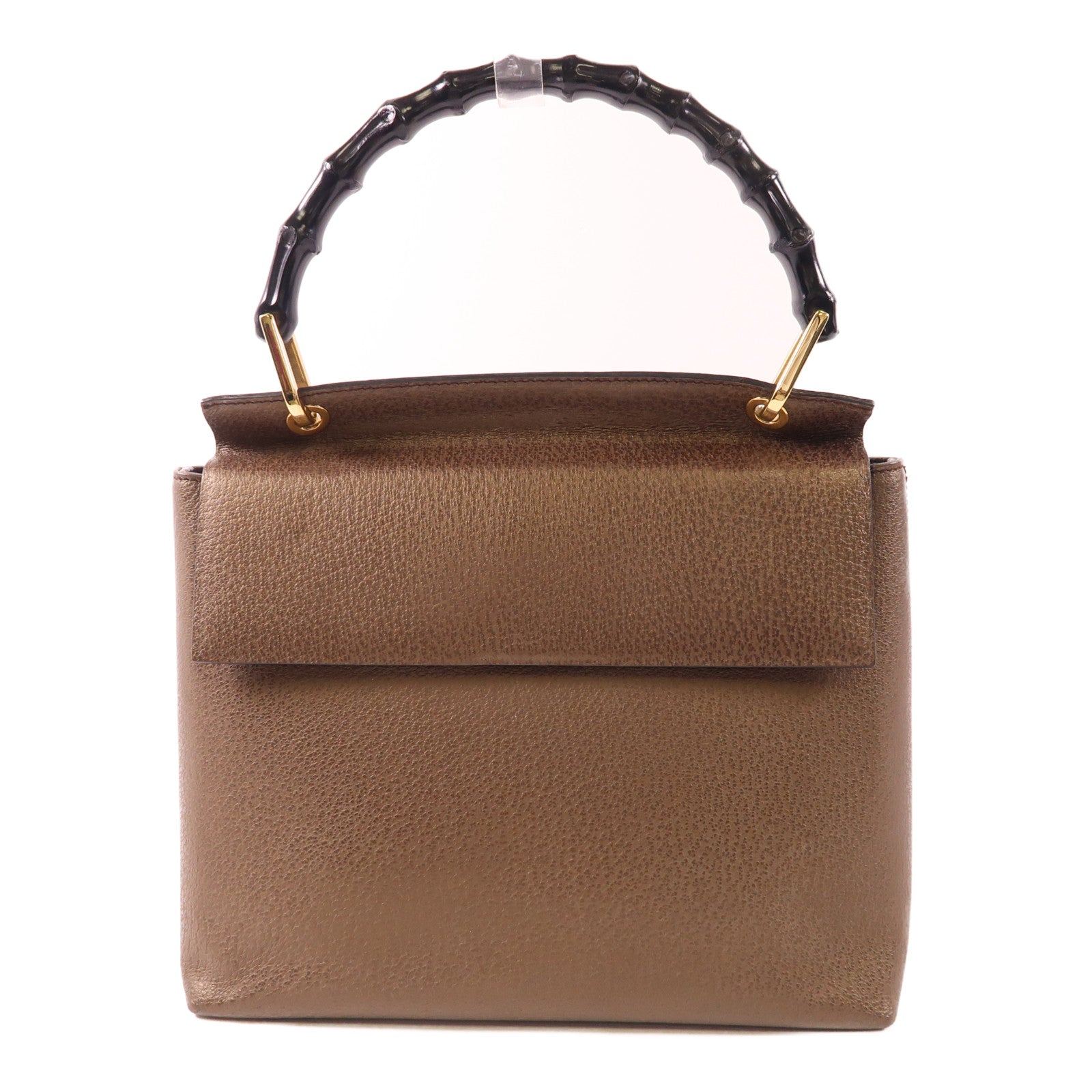 GUCCI GG GHW Vintage Handbag 0013444 Calfskin Leather Brown