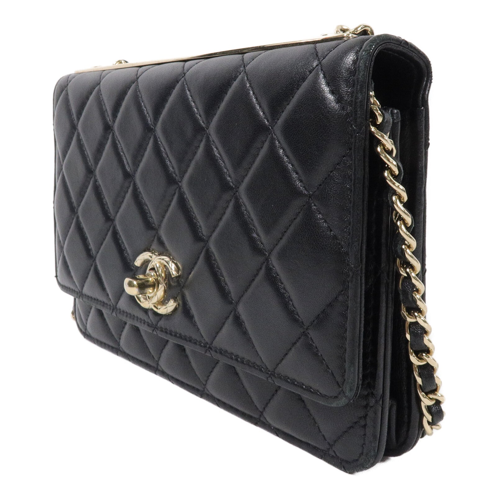 CHANEL 羊皮皮革WOC Wallet On Chain鏈帶肩背袋