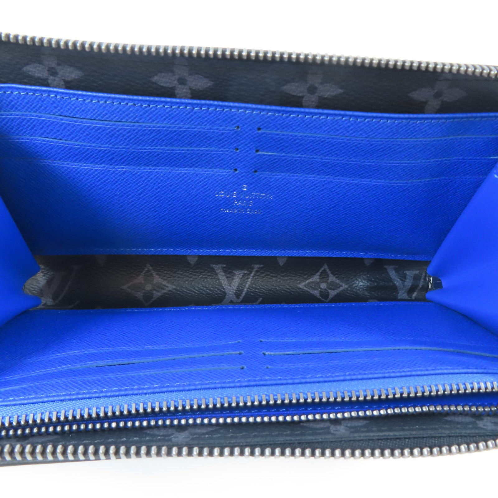 LOUIS VUITTON 【激減優惠】Monogram Eclipse Zippy Dragonne銀扣長錢包黑色
